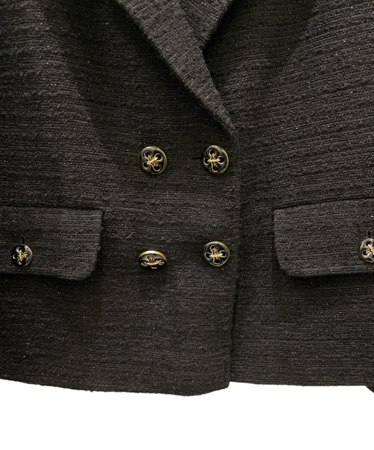 中古・古着通販】GUCCI (グッチ) ツイードダブルジャケット ブラック