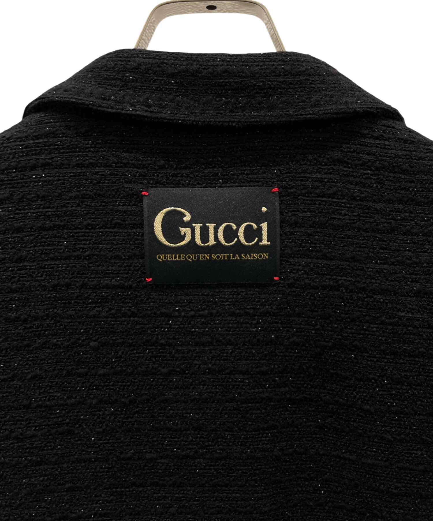 中古・古着通販】GUCCI (グッチ) ツイードダブルジャケット ブラック