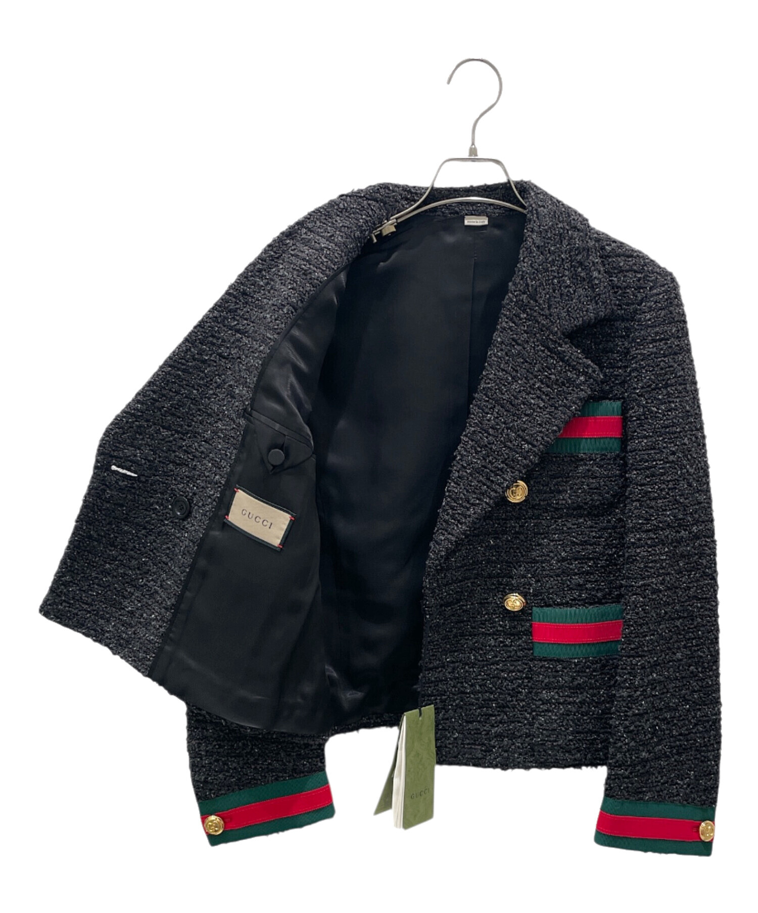 最終価格【GUCCI】ツイードジャケット/美品 Gucci ツイード ジャケット | ホワイト | FARFETCH JP