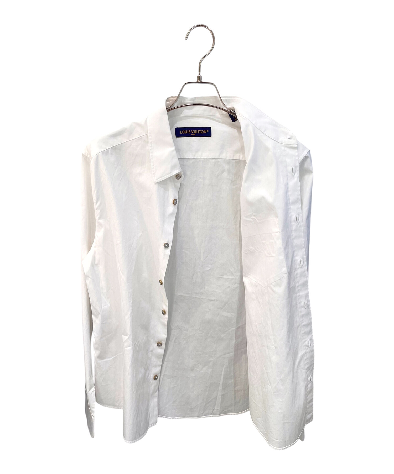 ルイヴィトン　ホワイト 半袖 シャツ 襟付き 中古・古着通販】LOUIS VUITTON (ルイ ヴィトン) LVロゴシャツ