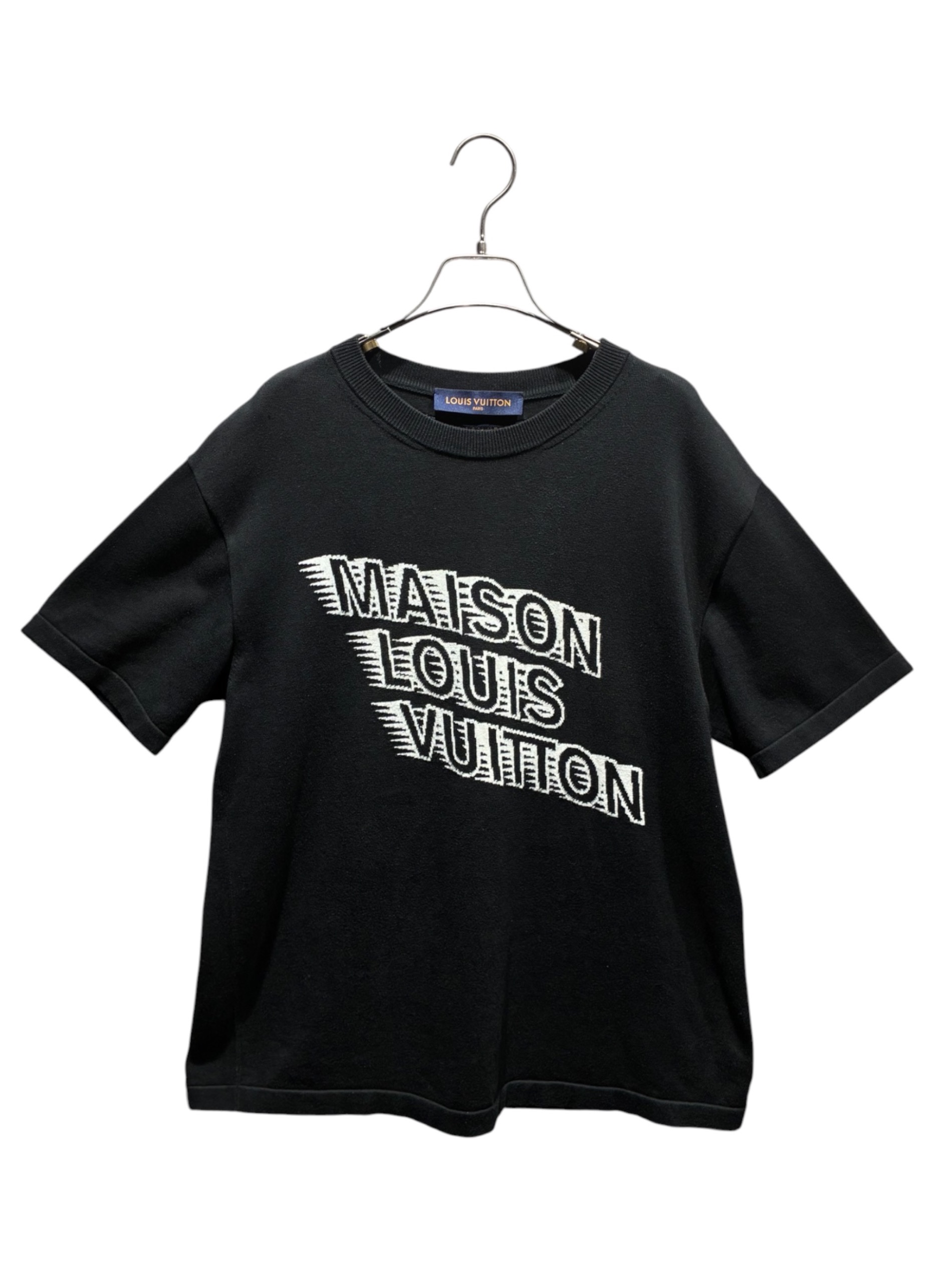 LOUIS VUITTON ルイヴィトン サークルロゴ　半袖Tシャツ　ブラック 中古・古着通販】LOUIS VUITTON (ルイ ヴィトン) ロゴ半袖ニット