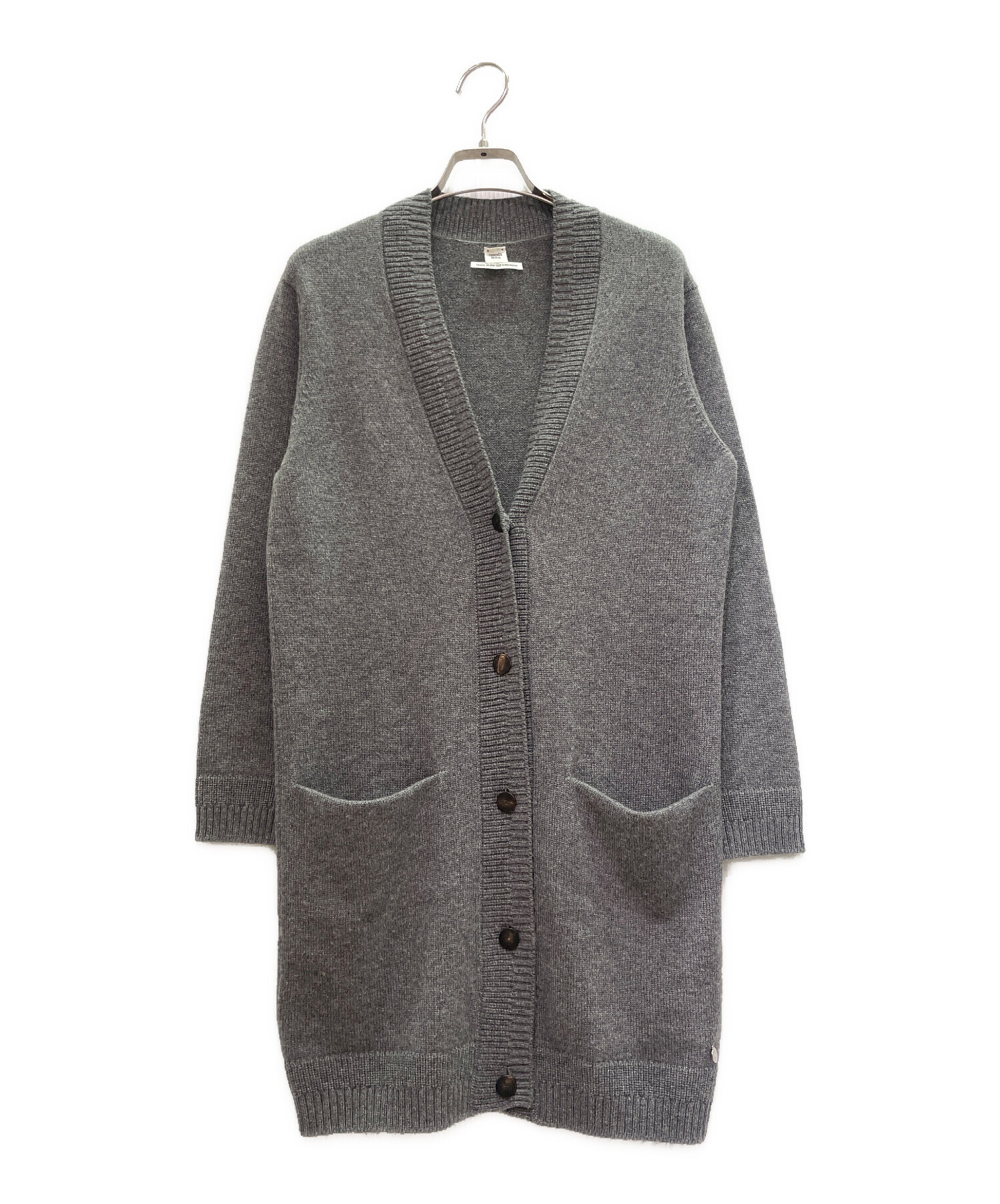 中古・古着通販】HERMES (エルメス) カシミヤカーディガン グレー