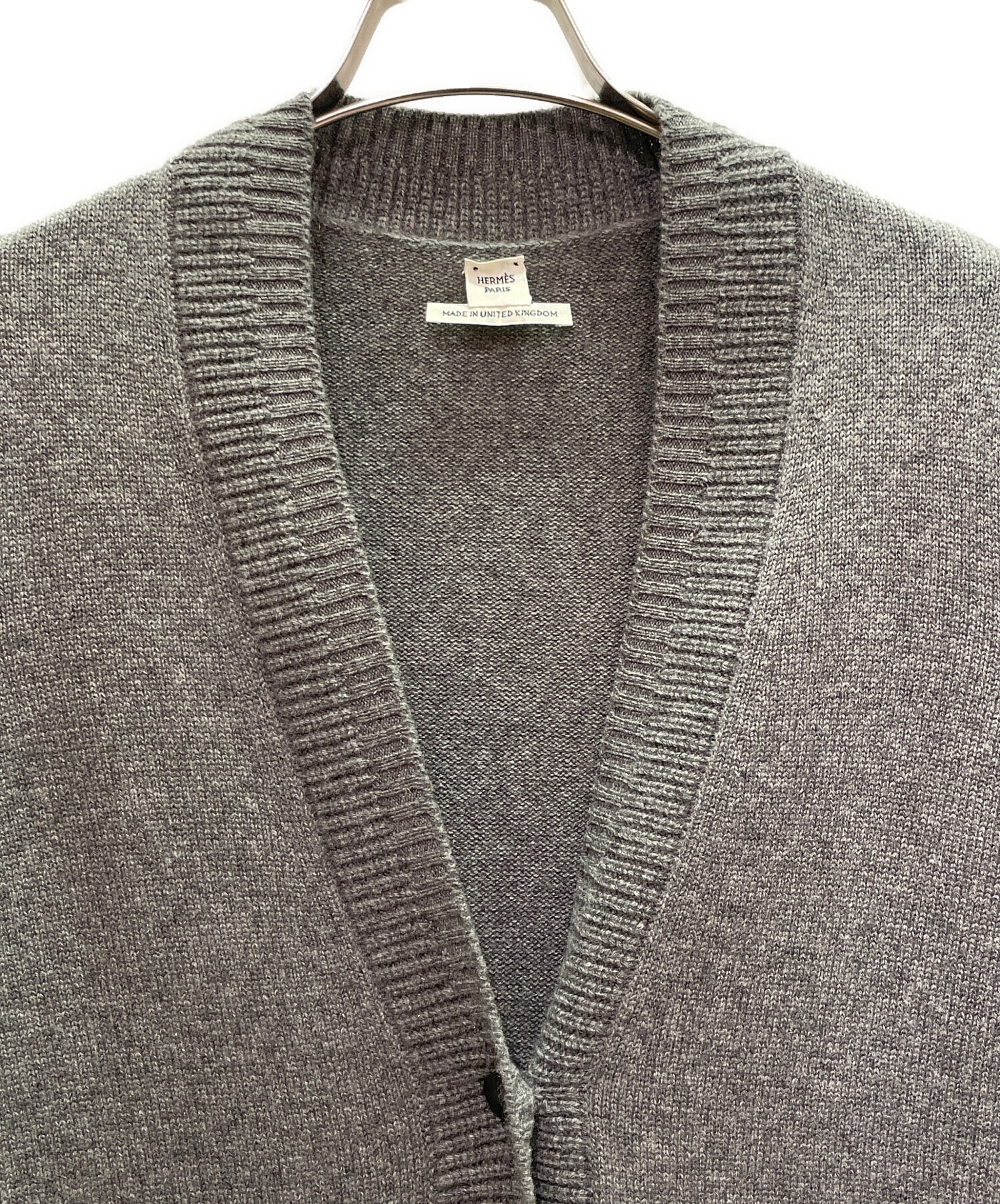 中古・古着通販】HERMES (エルメス) カシミヤカーディガン グレー
