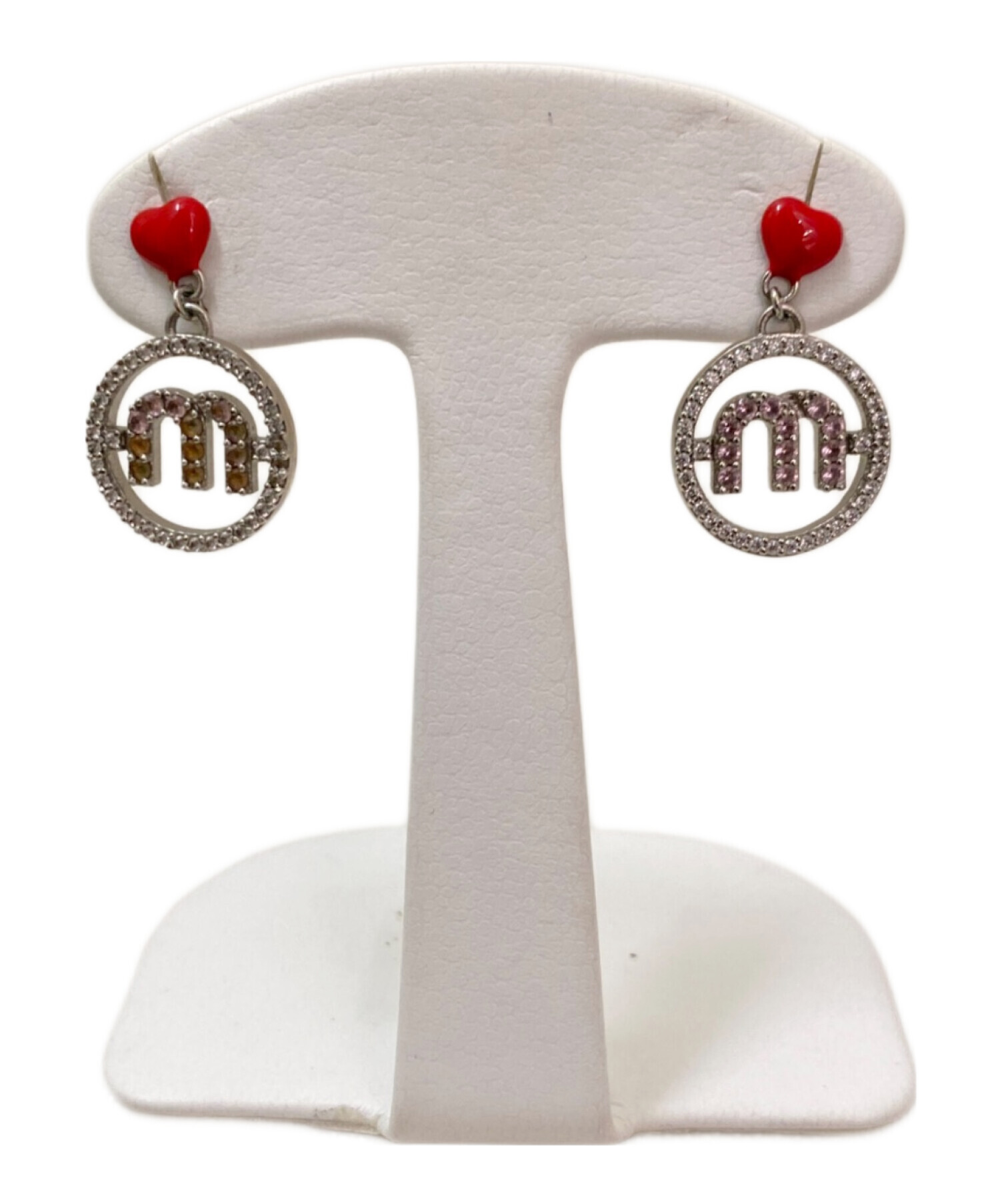 中古・古着通販】MIU MIU (ミュウミュウ) ラインストーンピアス