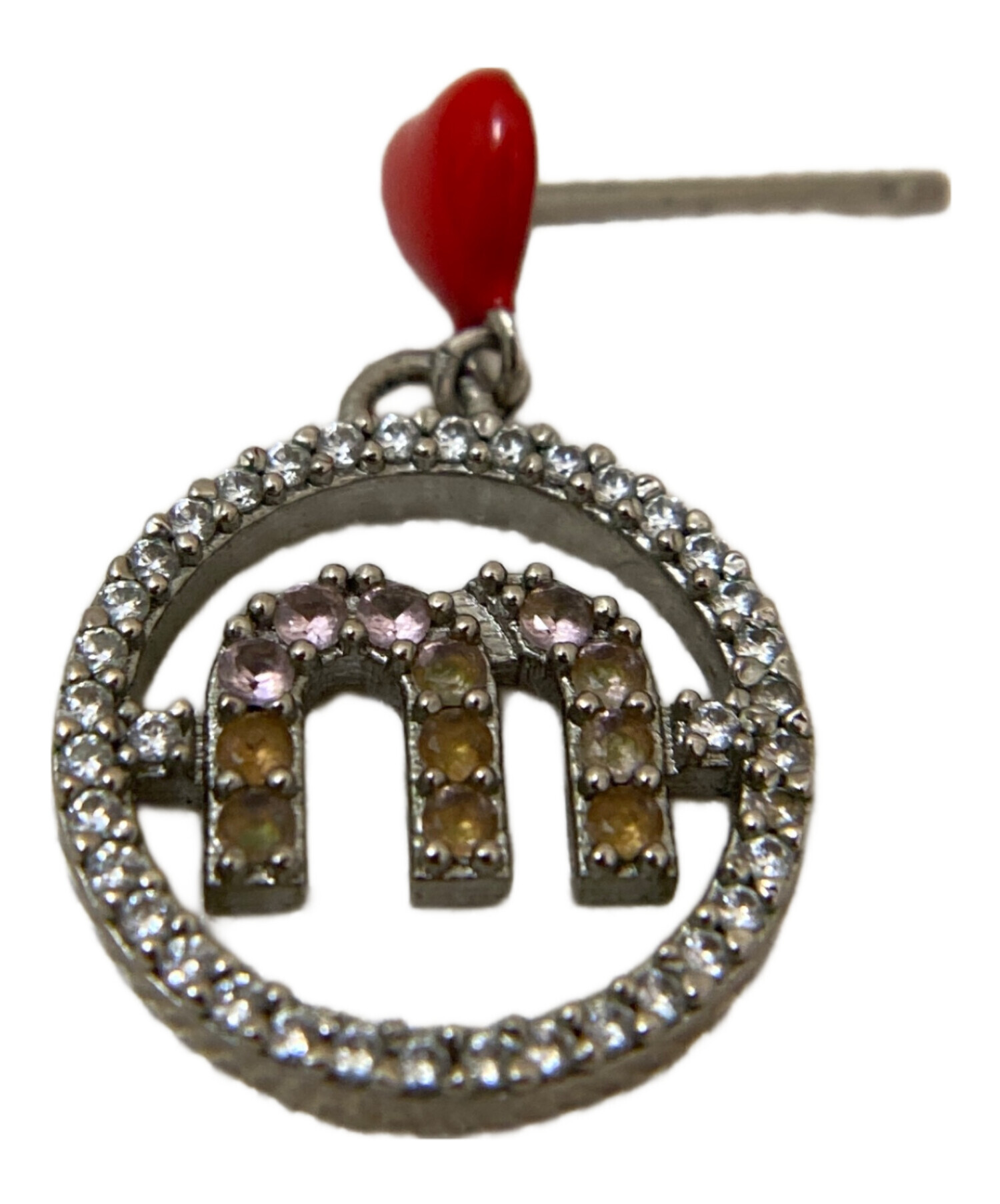 中古・古着通販】MIU MIU (ミュウミュウ) ラインストーンピアス