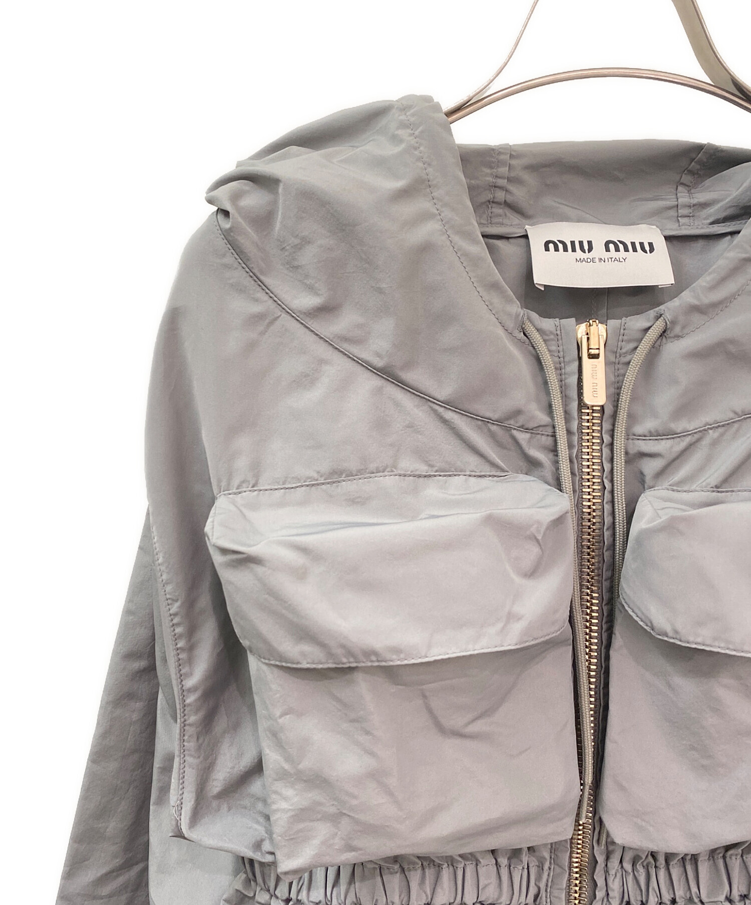 中古・古着通販】MIU MIU (ミュウミュウ) TELA TEC JACKET グレー