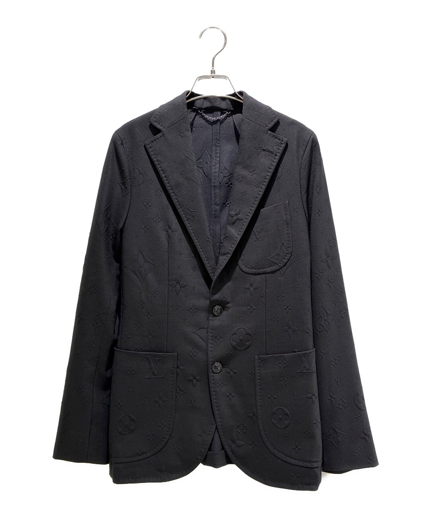 ア*ん様 LOUIS VUITTON テーラードジャケット ブラック　52 ＸＬ 中古・古着通販】LOUIS VUITTON (ルイ ヴィトン) モノグラムテーラード