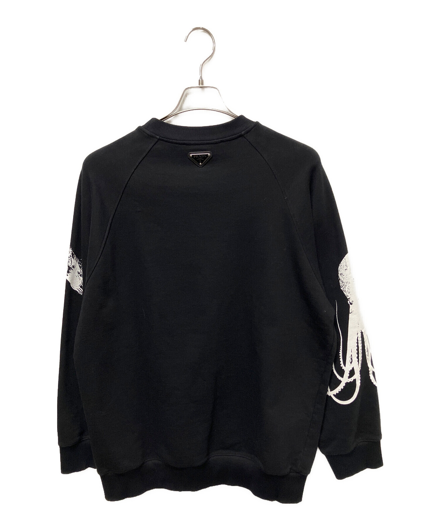 中古・古着通販】PRADA (プラダ) プレートロゴスウェット ブラック