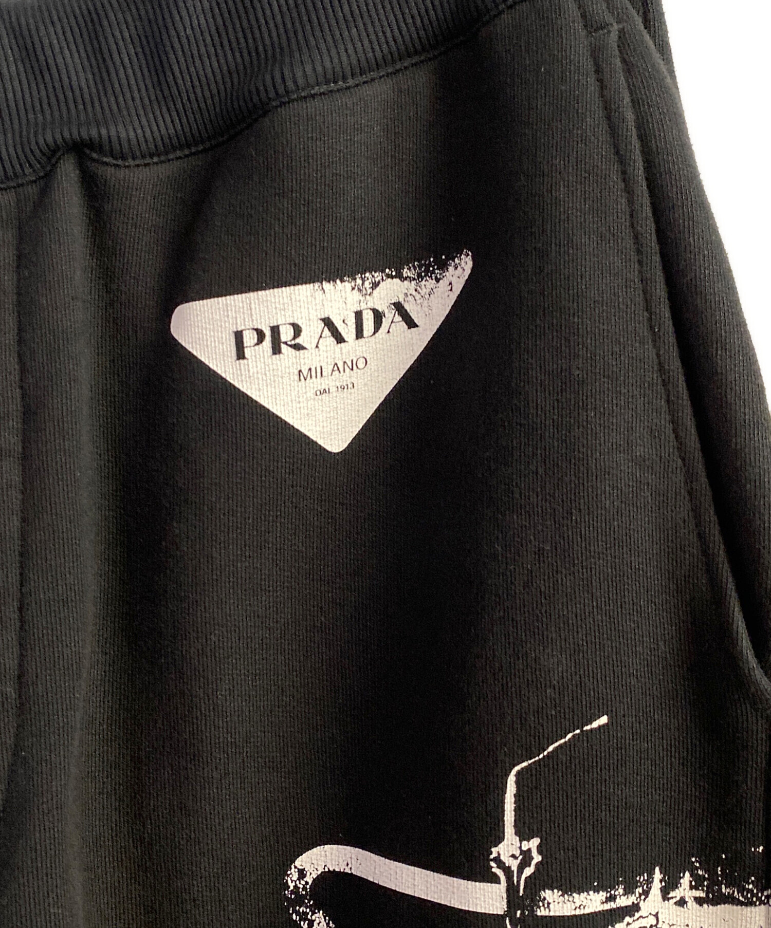 中古・古着通販】PRADA (プラダ) スウェットハーフパンツ ブラック