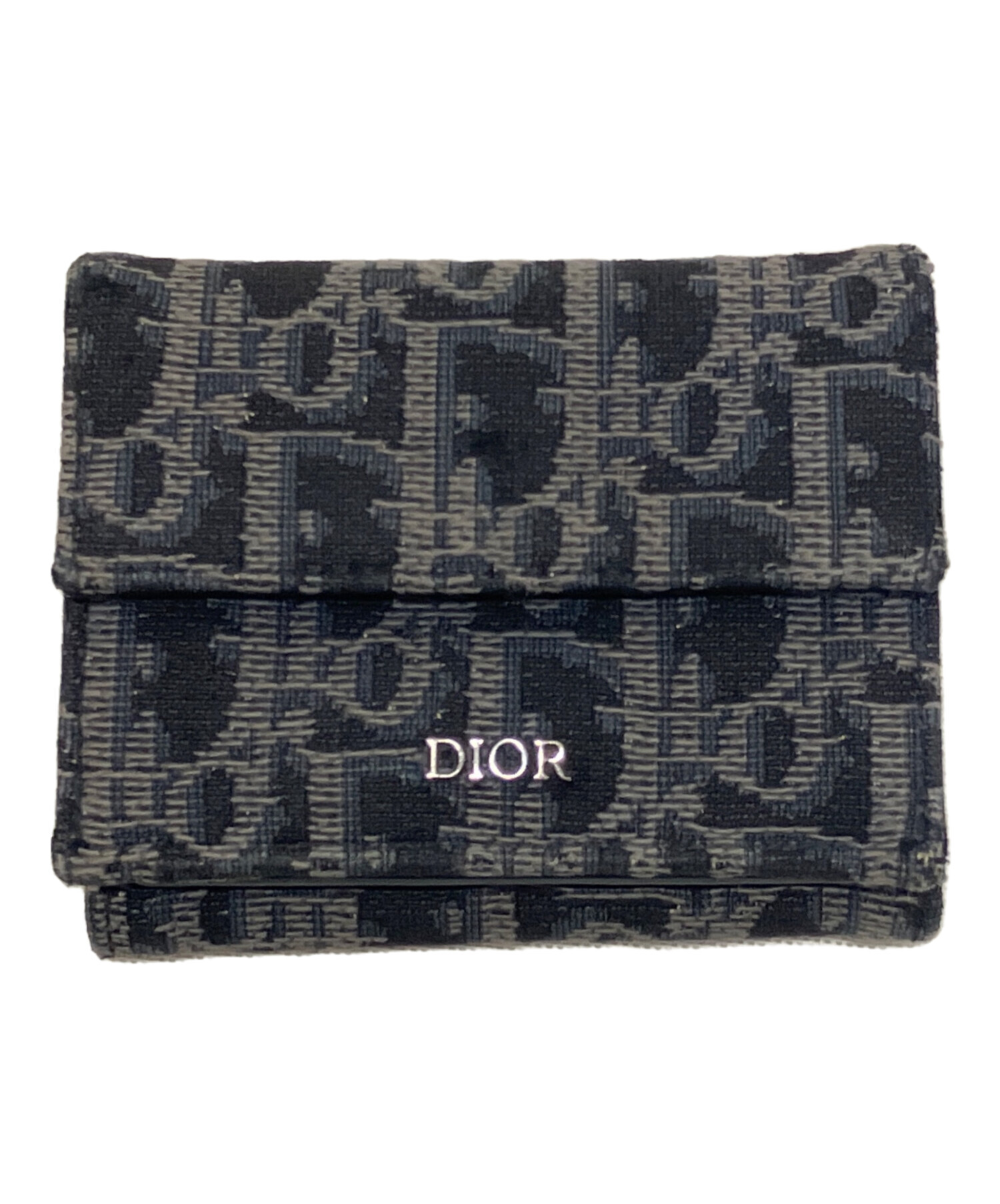 Dior ディオール オブリーク コンパクトウォレット 中古・古着通販】Dior (ディオール) オブリーク コンパクトウォレット