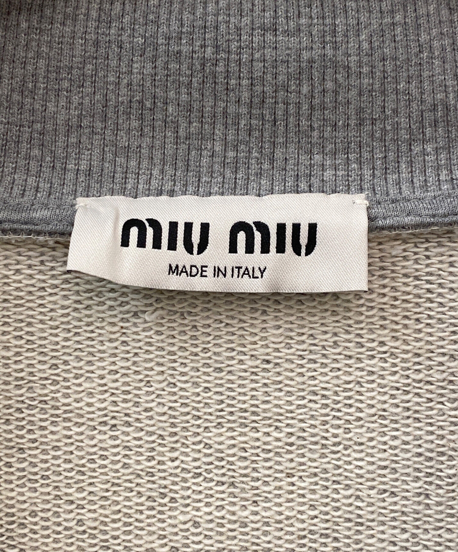 中古・古着通販】MIU MIU (ミュウミュウ) ハーフジップスウェット
