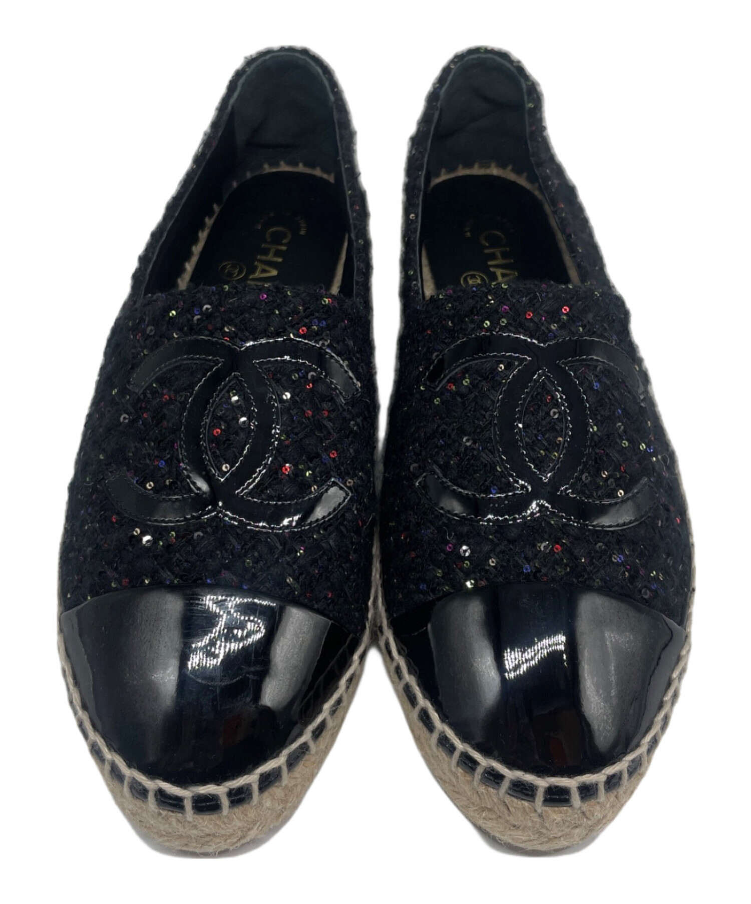 中古・古着通販】CHANEL (シャネル) ココマークツイードエスパドリーユ