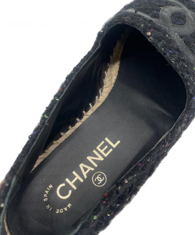 中古・古着通販】CHANEL (シャネル) ココマークツイードエスパドリーユ