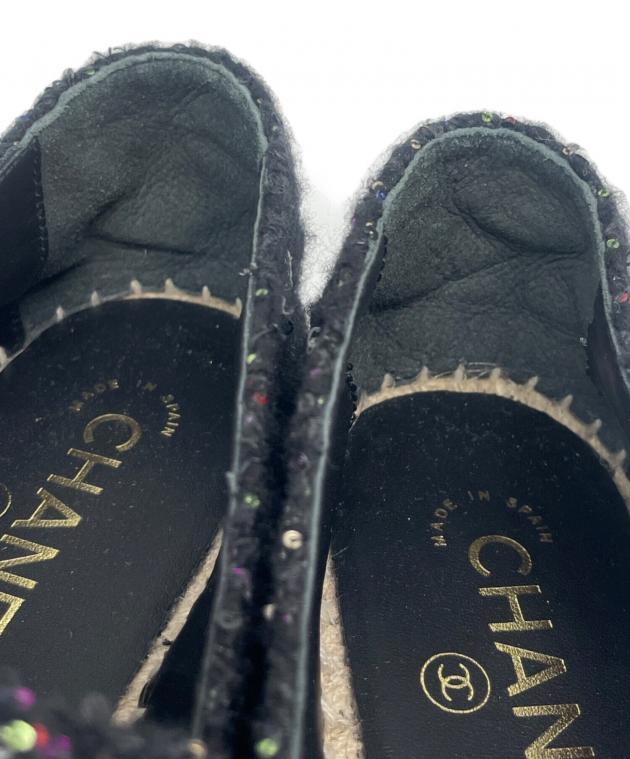 中古・古着通販】CHANEL (シャネル) ココマークツイードエスパドリーユ