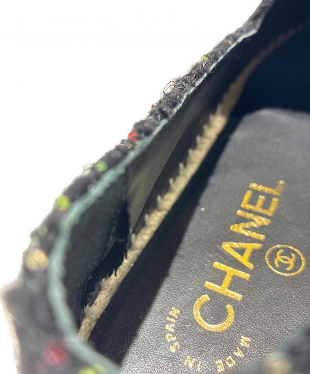 中古・古着通販】CHANEL (シャネル) ココマークツイードエスパドリーユ