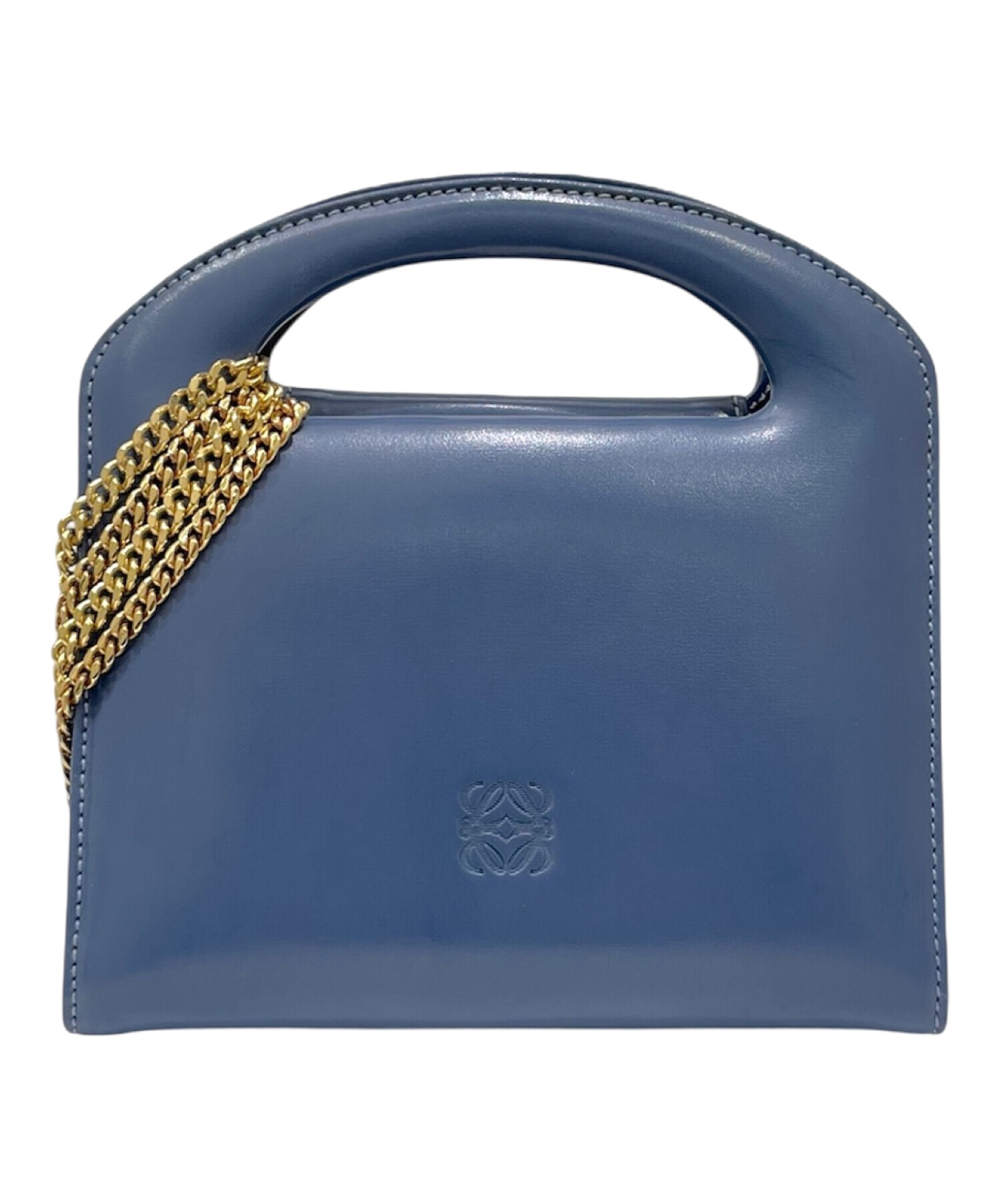 中古・古着通販】LOEWE (ロエベ) インフレッドショルダーバッグ ブルー 
