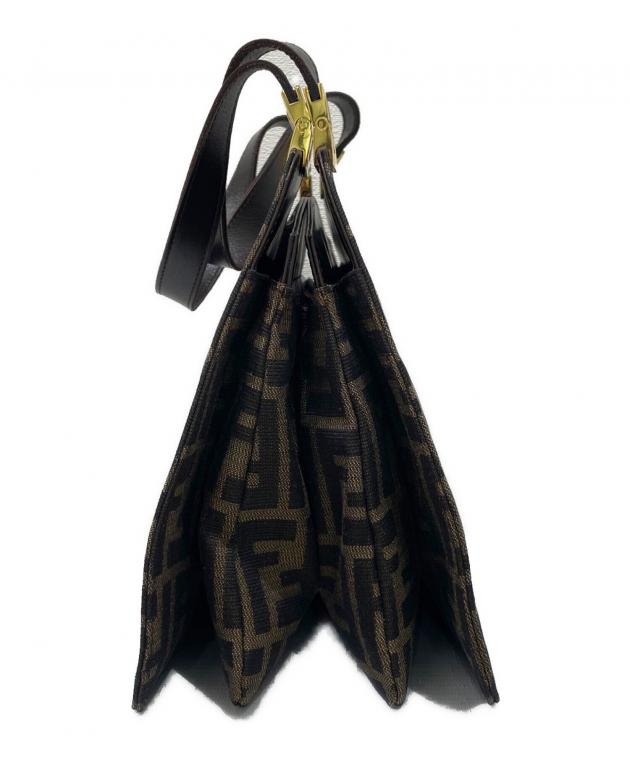 中古・古着通販】FENDI (フェンディ) FFロゴハンドバッグ ブラウン