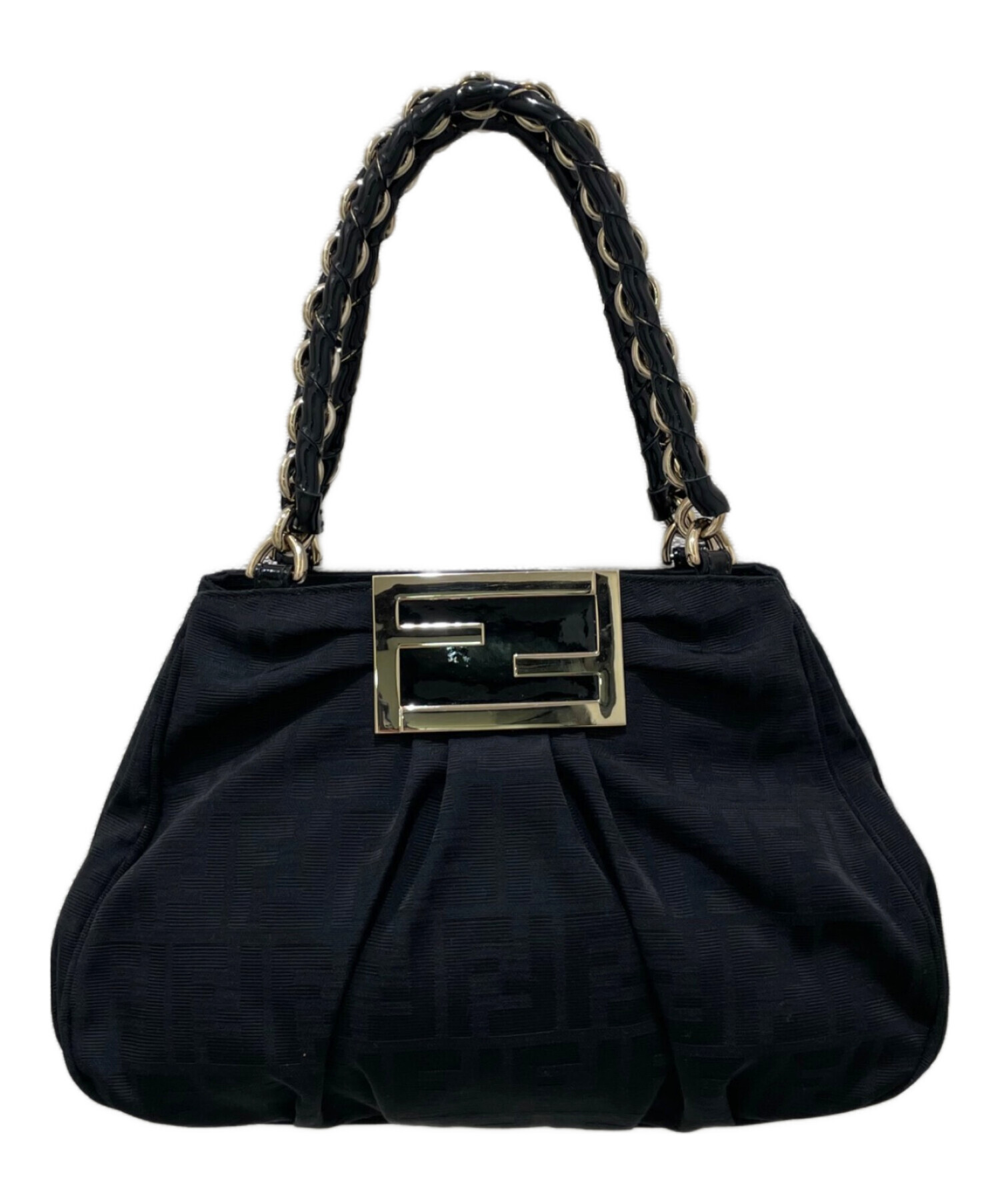 中古・古着通販】FENDI (フェンディ) FFロゴチェーンハンドバッグ 