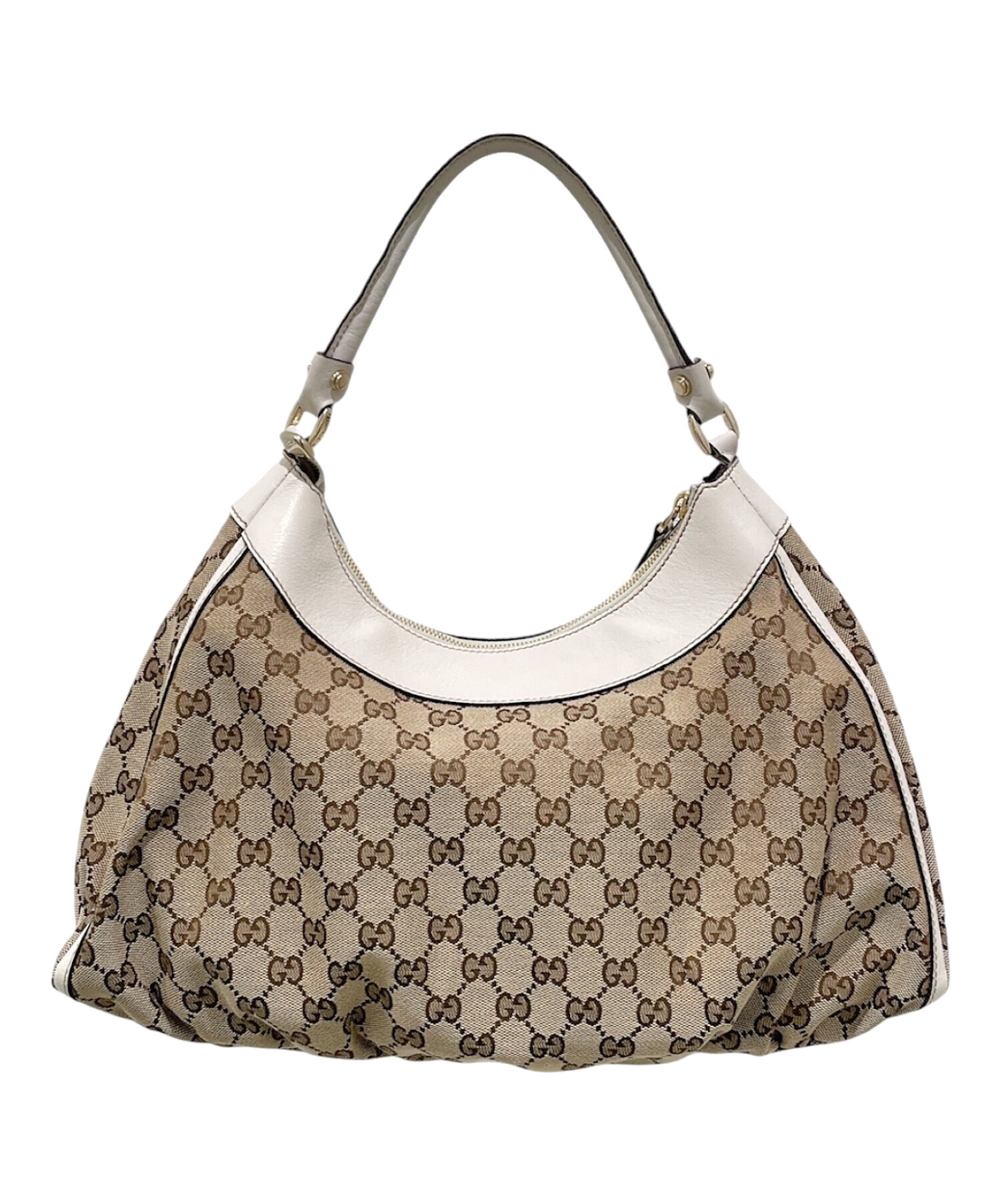 グッチ アビー GGキャンバス ショルダーバッグ ワンショルダー ハンドバッグ 中古・古着通販】GUCCI (グッチ) アビー GGキャンバスレザー ワン