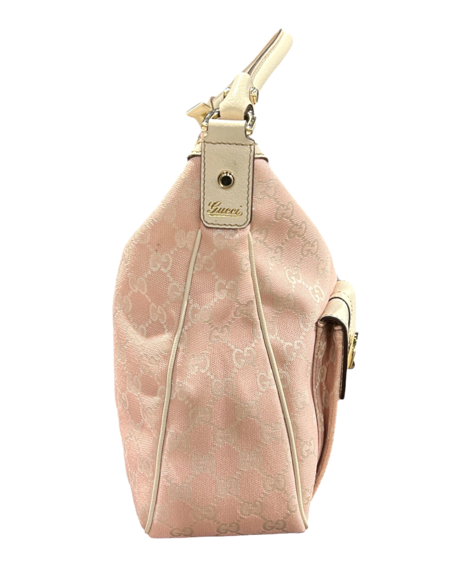 GUCCI グッチ スエード ショルダーバッグ ピンク レディース ブランド 