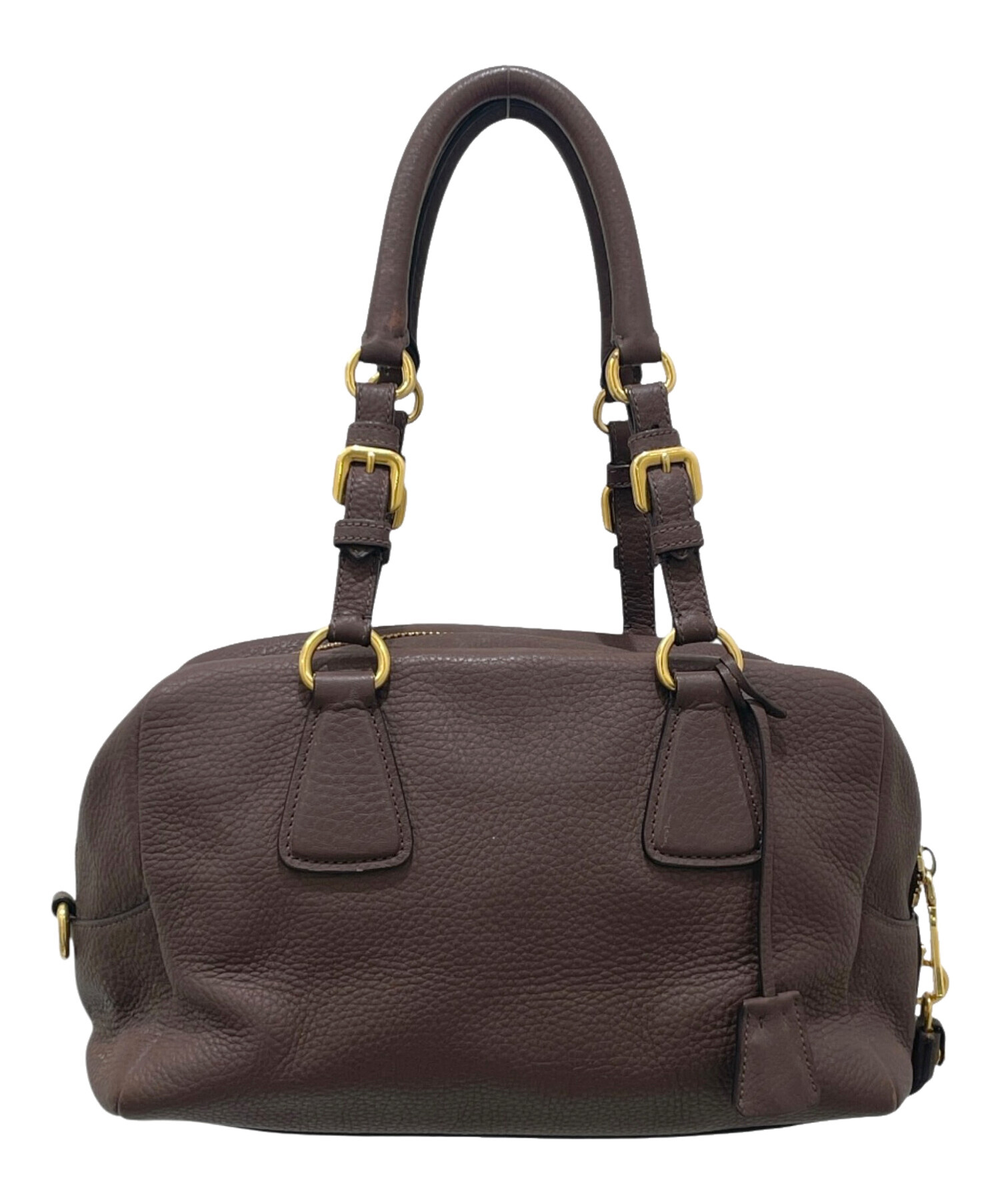 中古・古着通販】PRADA (プラダ) ミニボストンバッグ ブラウン