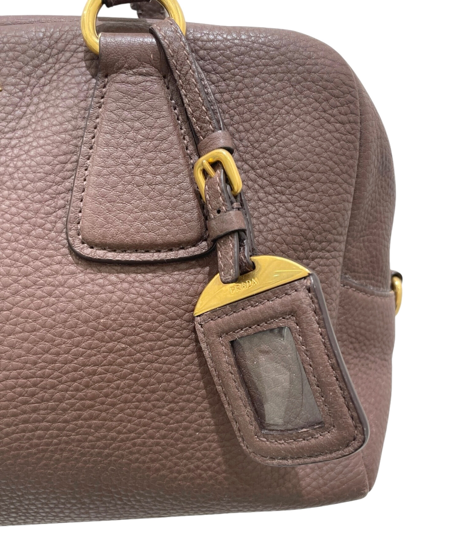 中古・古着通販】PRADA (プラダ) ミニボストンバッグ ブラウン