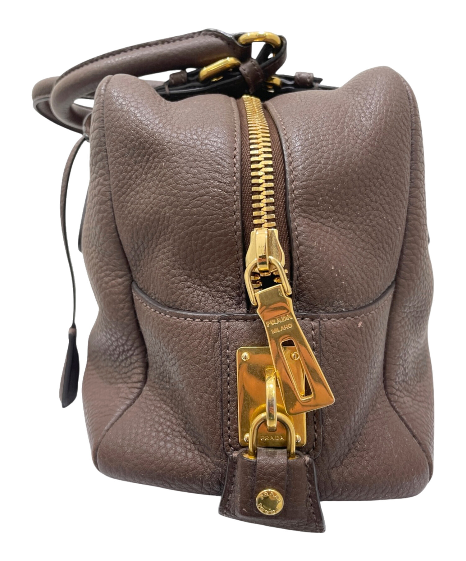 中古・古着通販】PRADA (プラダ) ミニボストンバッグ ブラウン