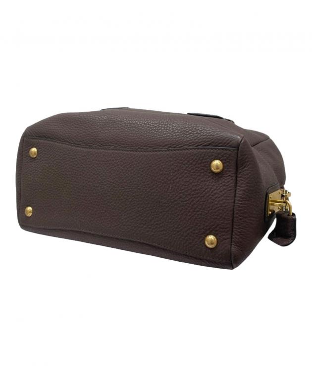 中古・古着通販】PRADA (プラダ) ミニボストンバッグ ブラウン 中古・古着通販】PRADA (プラダ) ミニボストンバッグ ブラウン