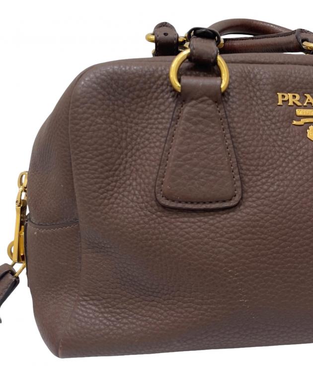 中古・古着通販】PRADA (プラダ) ミニボストンバッグ ブラウン