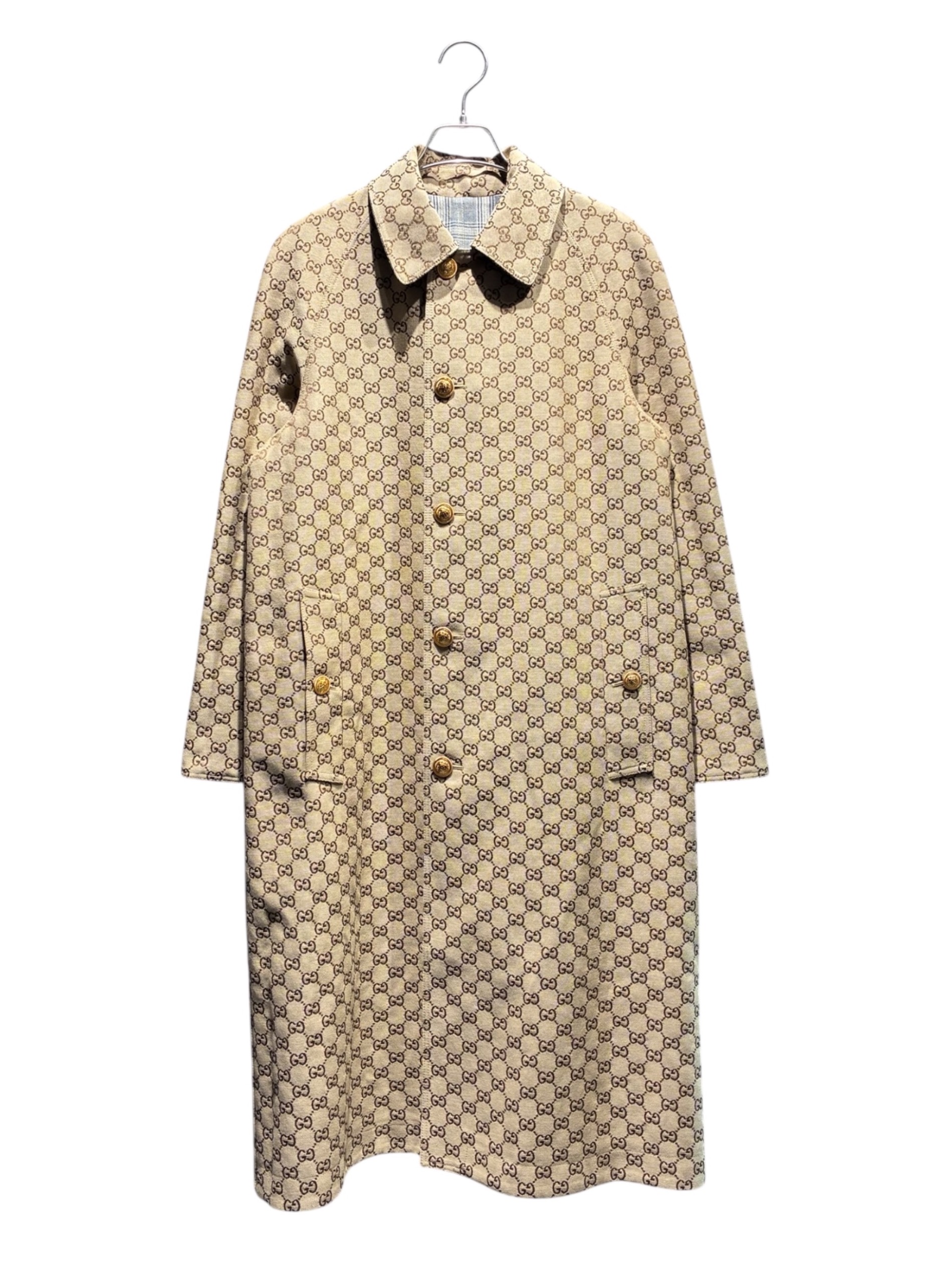 中古・古着通販】GUCCI (グッチ) GGリバーシブルコート ベージュ