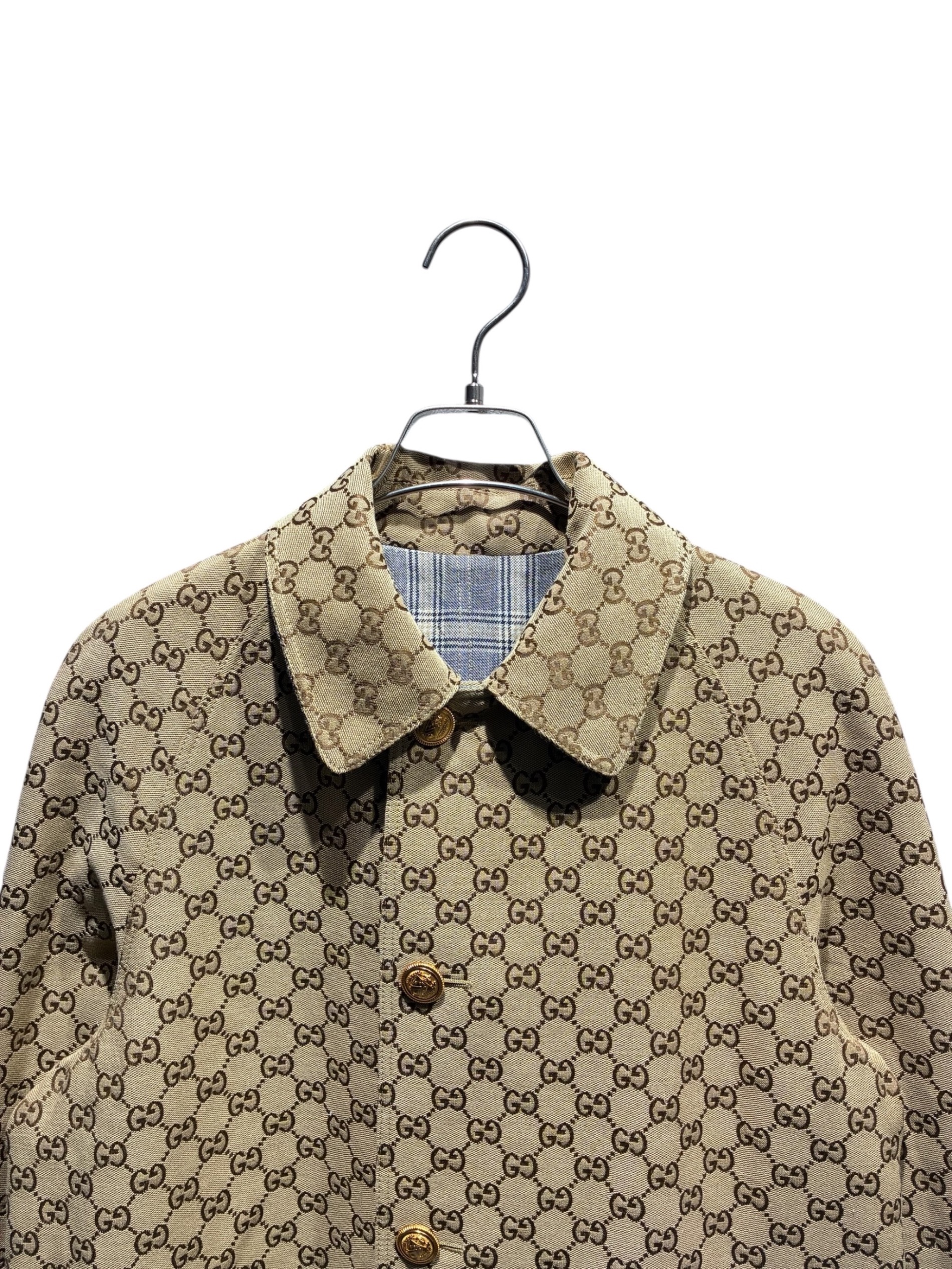 中古・古着通販】GUCCI (グッチ) GGリバーシブルコート ベージュ