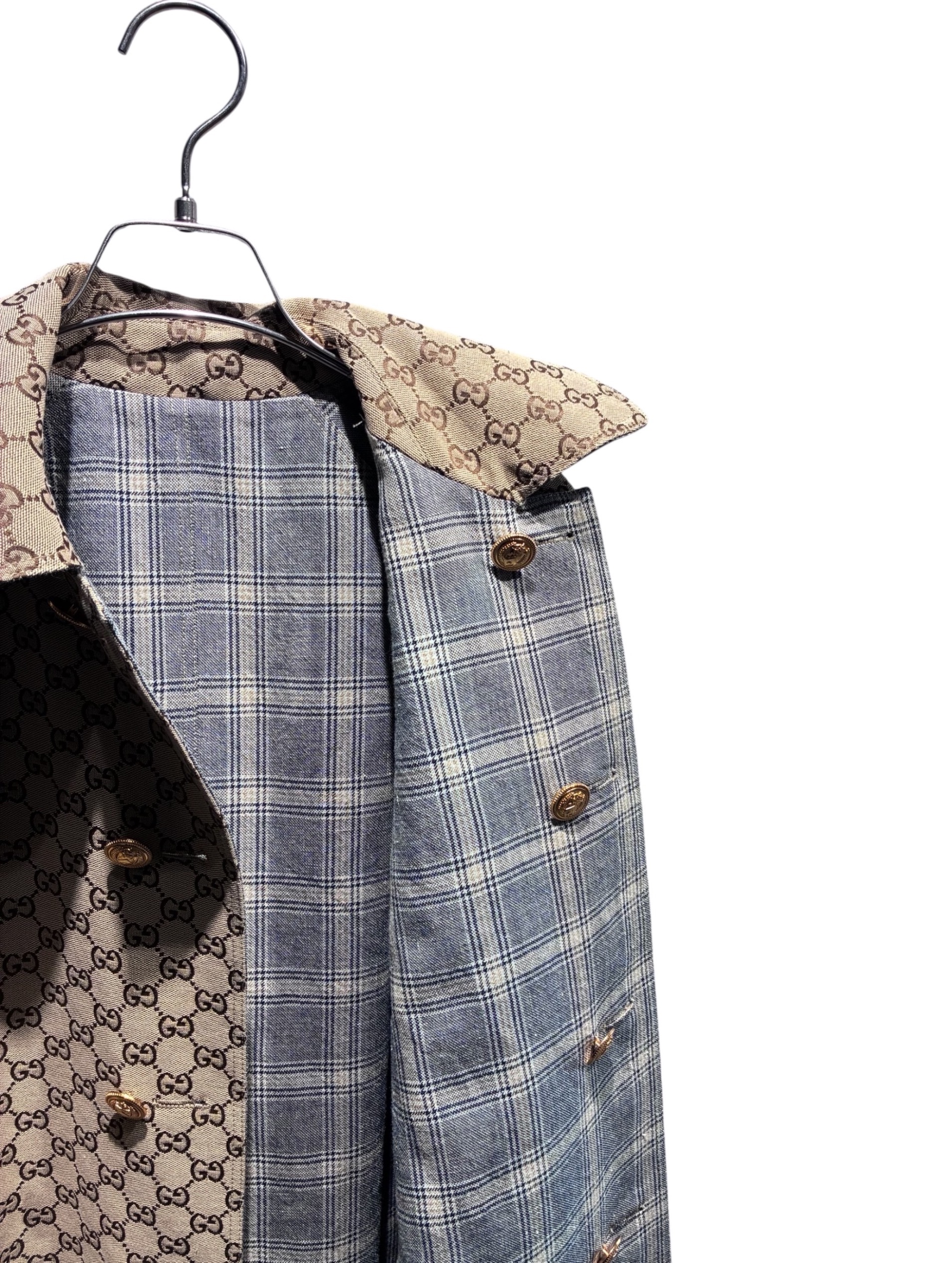 中古・古着通販】GUCCI (グッチ) GGリバーシブルコート ベージュ