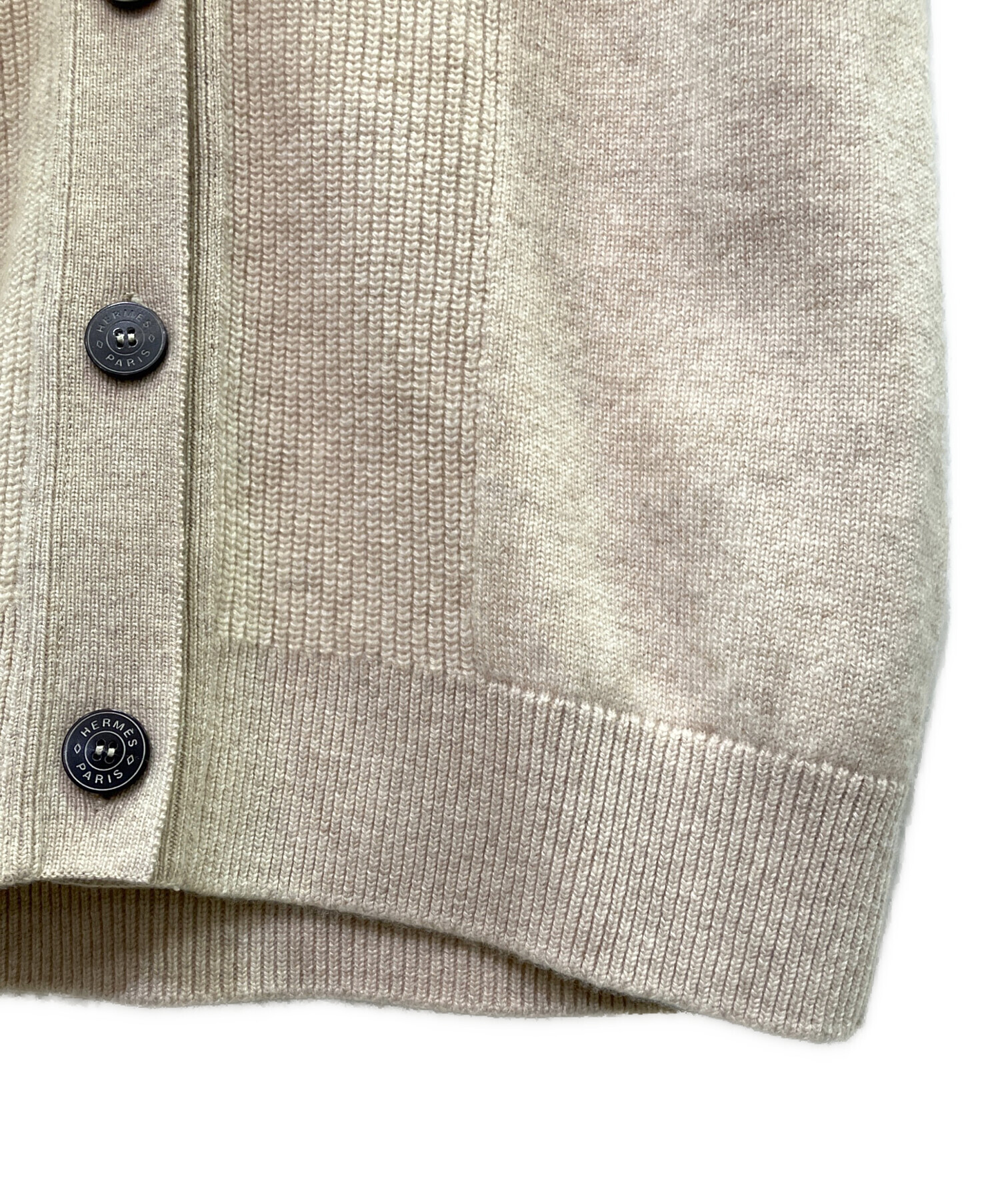 中古・古着通販】HERMES (エルメス) カシミヤニットベスト ベージュ