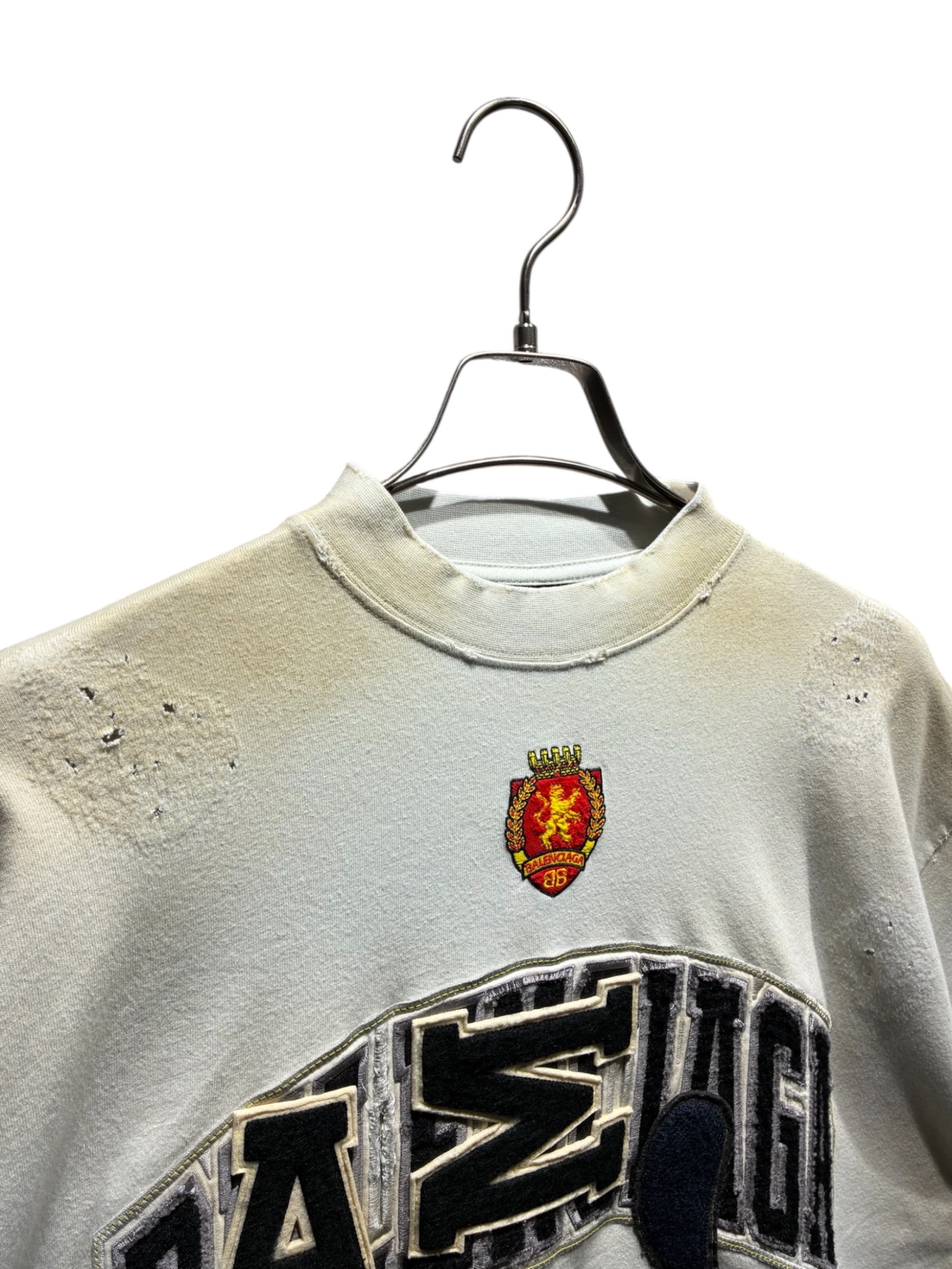 BALENCIAGA バレンシアガ/オーバーサイズクラッシュ加工ロゴTシャツ/ABランク/92【中古】 中古・古着通販】BALENCIAGA (バレンシアガ) クラッシュダスト加工
