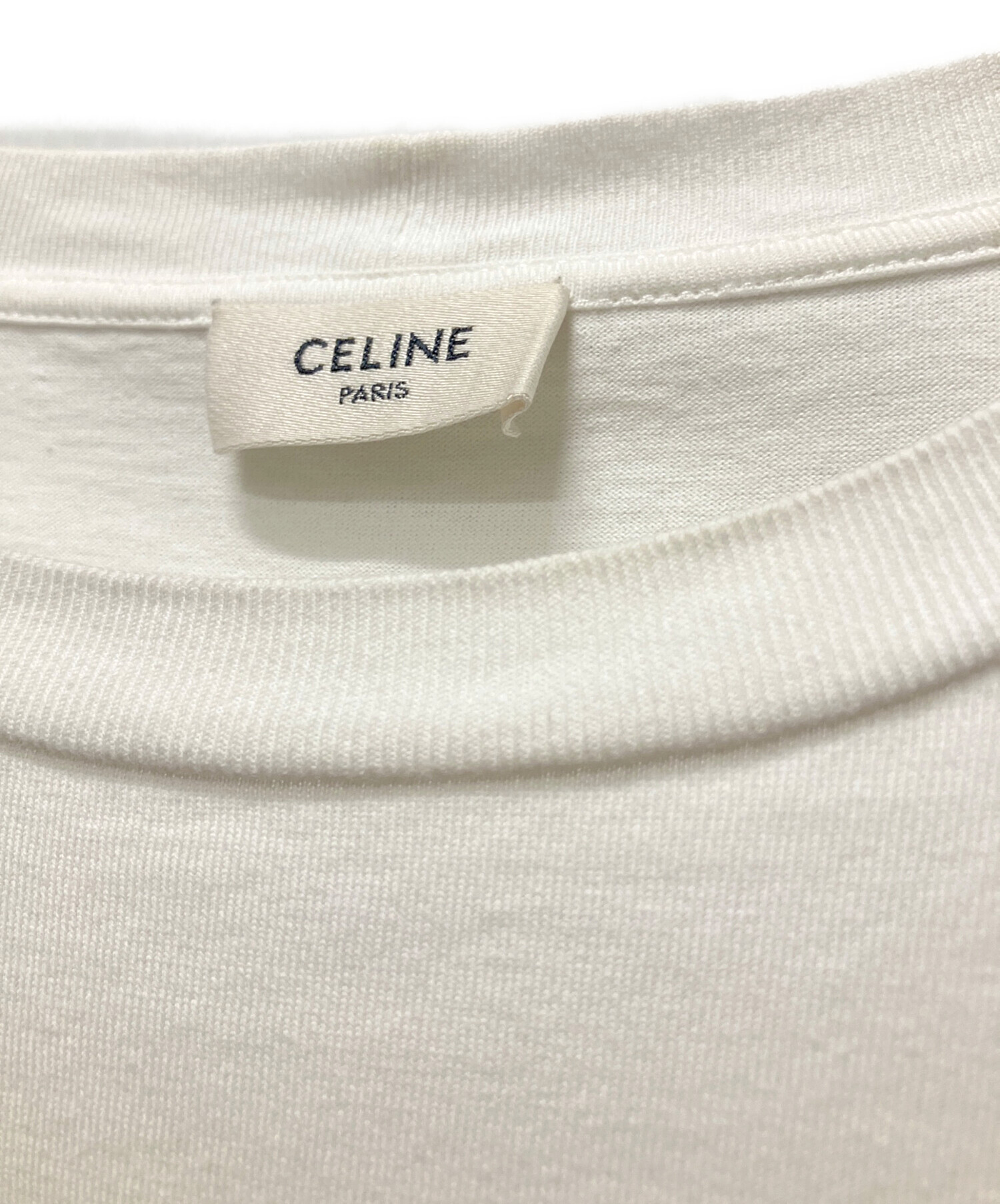 中古・古着通販】CELINE (セリーヌ) ロゴTシャツ ホワイト サイズ:M