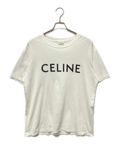 CELINE プリント Tシャツ Lサイズ ホワイト 中古・古着通販】CELINE (セリーヌ) ロゴTシャツ ホワイト サイズ:M