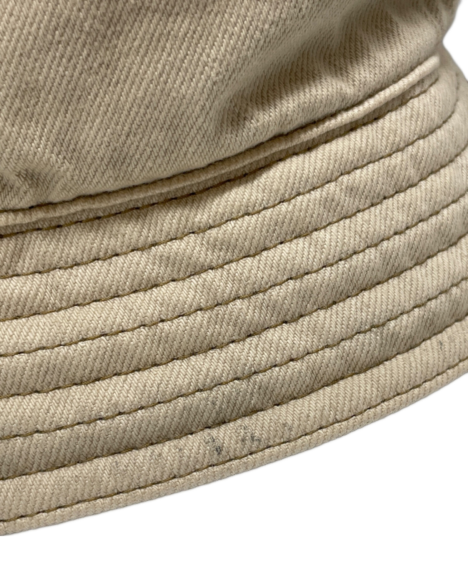 中古・古着通販】PRADA (プラダ) ロゴプレートバケットハット ベージュ