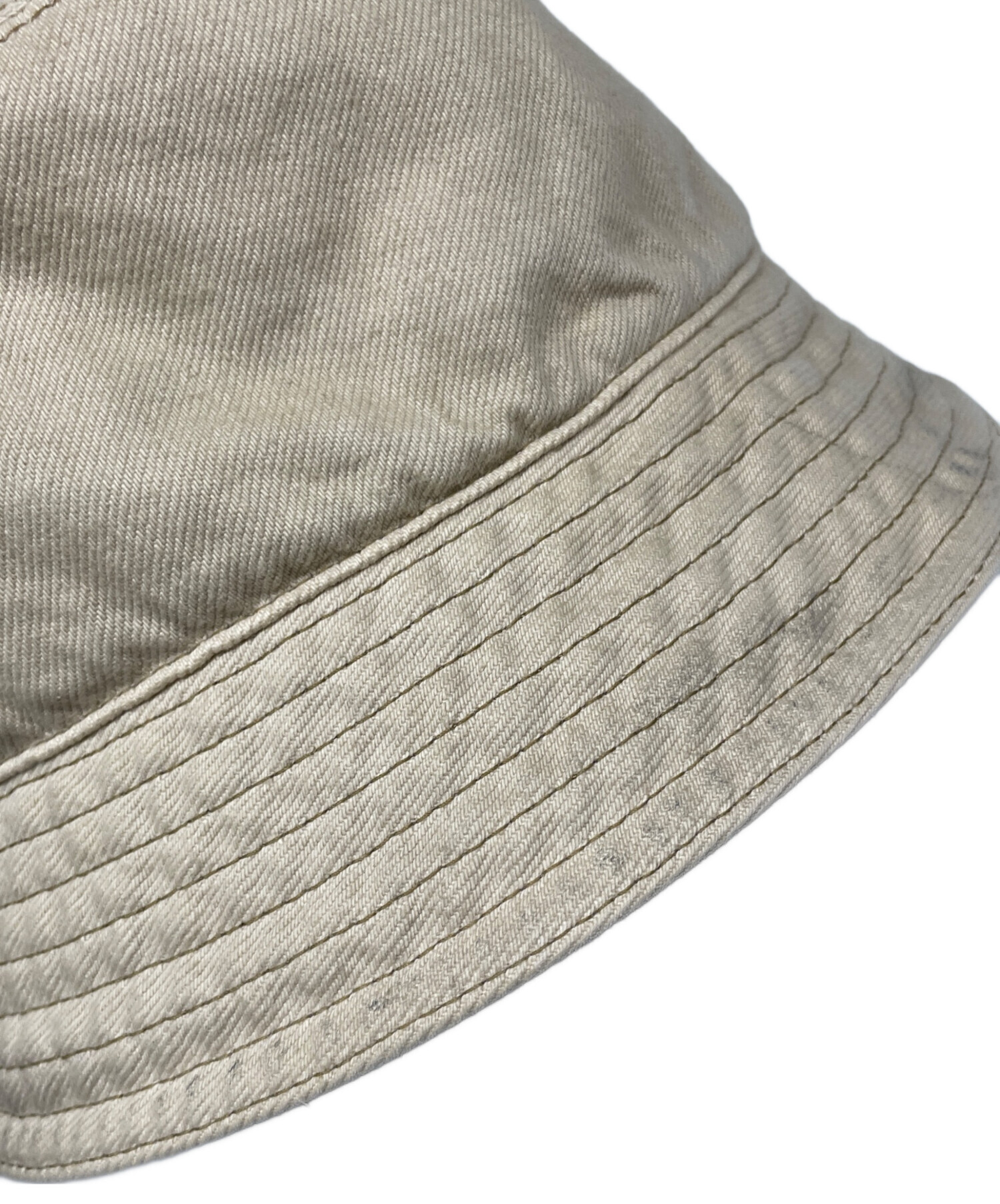 中古・古着通販】PRADA (プラダ) ロゴプレートバケットハット ベージュ