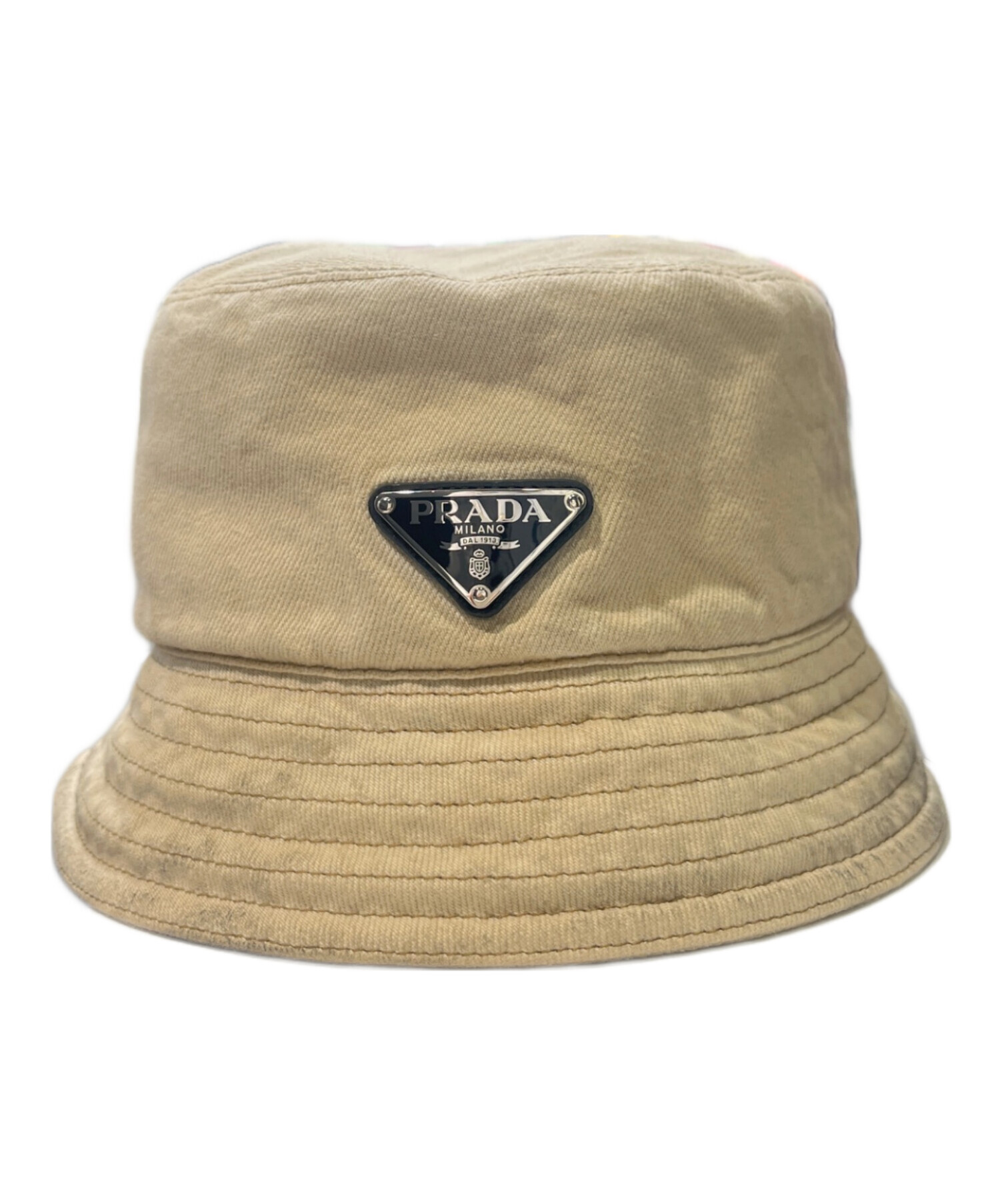 中古・古着通販】PRADA (プラダ) ロゴプレート バケットハット