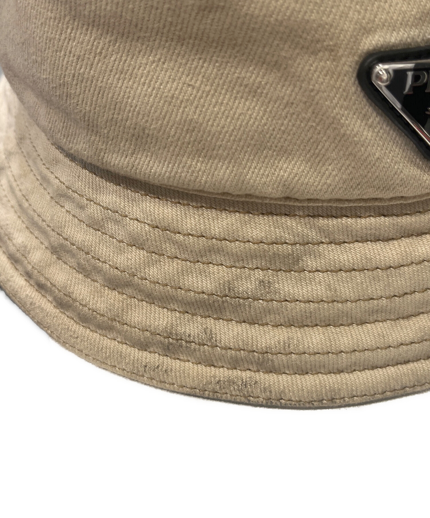 中古・古着通販】PRADA (プラダ) ロゴプレート バケットハット