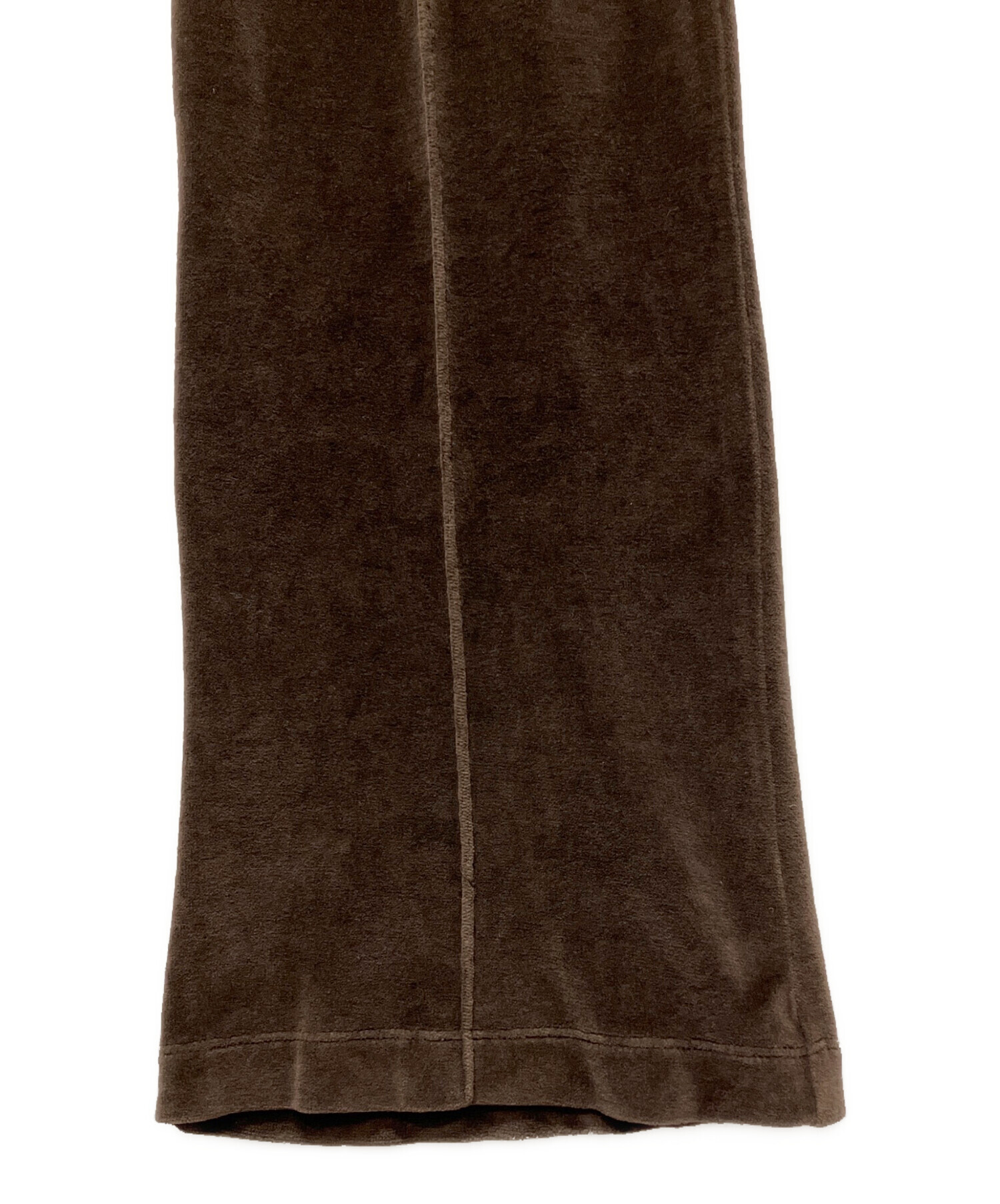 中古・古着通販】CELINE (セリーヌ) ベロアトラックパンツ ブラウン