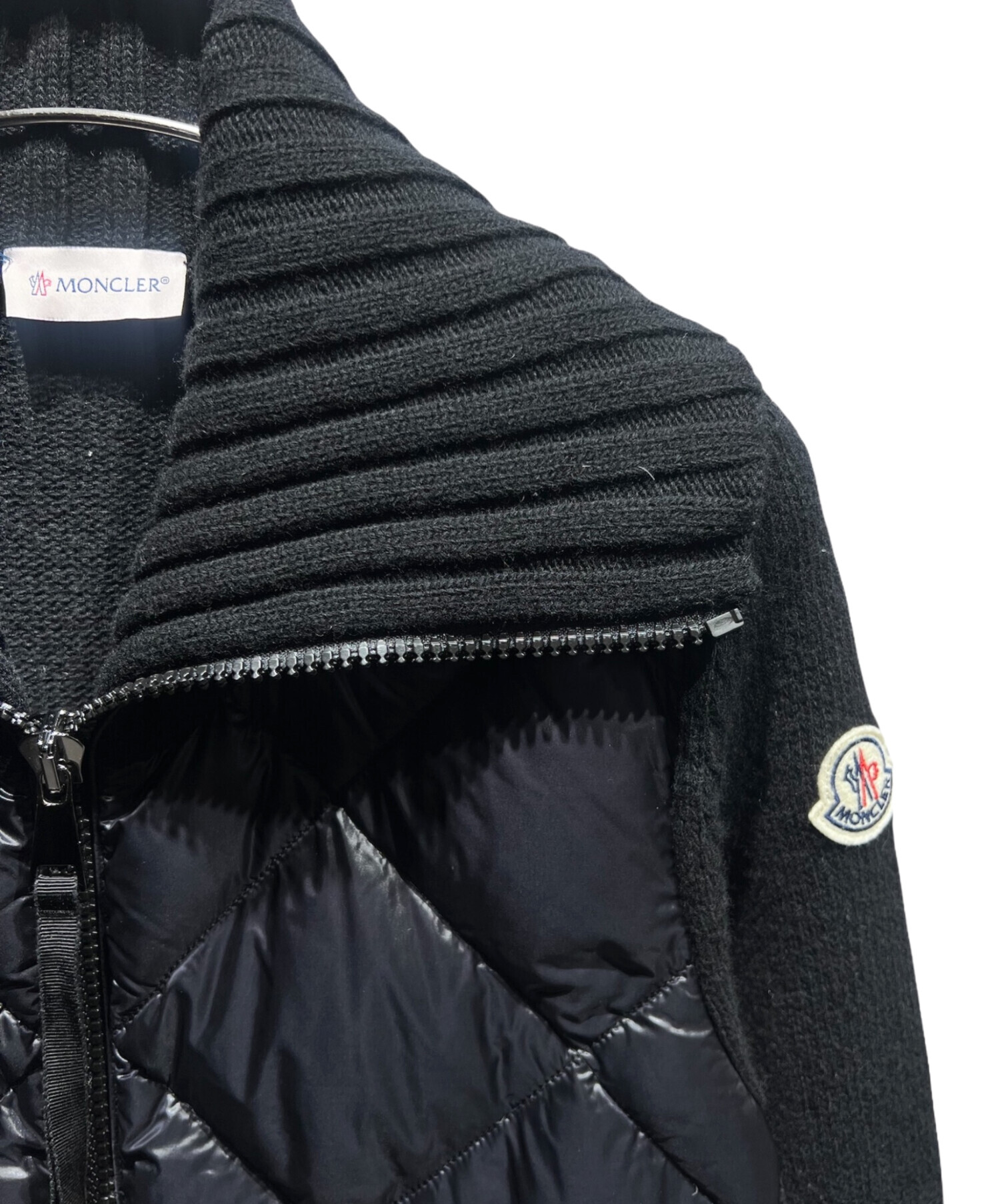中古・古着通販】MONCLER (モンクレール) ニット切替ダウンジャケット