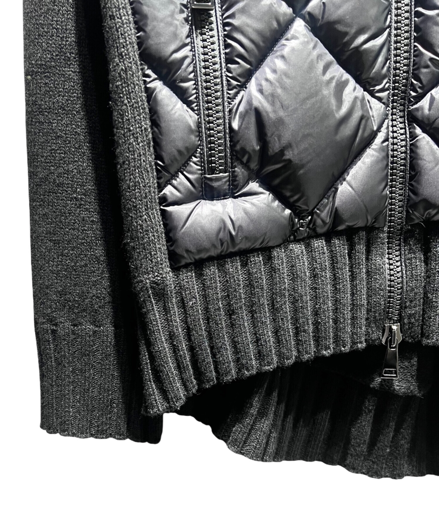 中古・古着通販】MONCLER (モンクレール) ニット切替ダウンジャケット