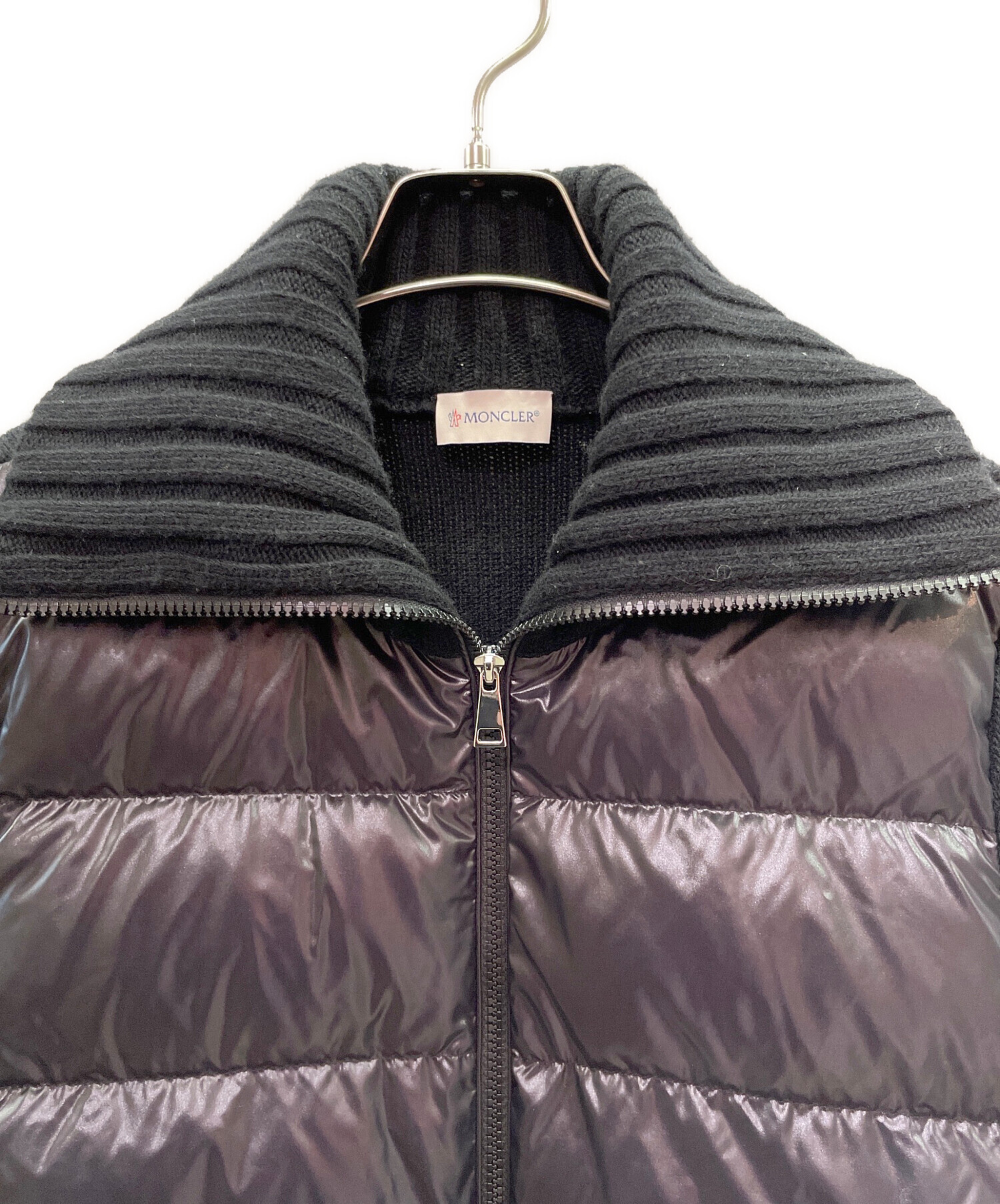 中古・古着通販】MONCLER (モンクレール) ニット切替ダウンジャケット