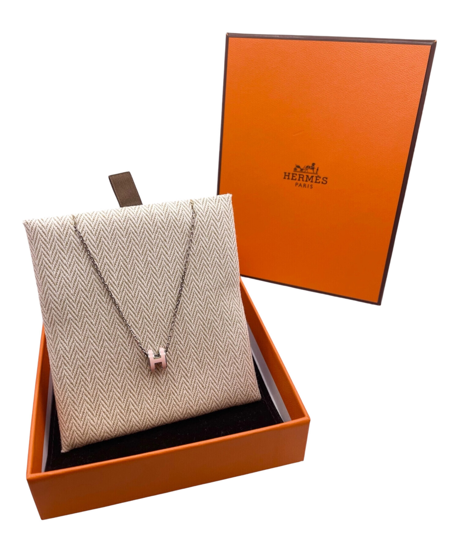 中古・古着通販】HERMES (エルメス) ミニポップHネックレス ピンク