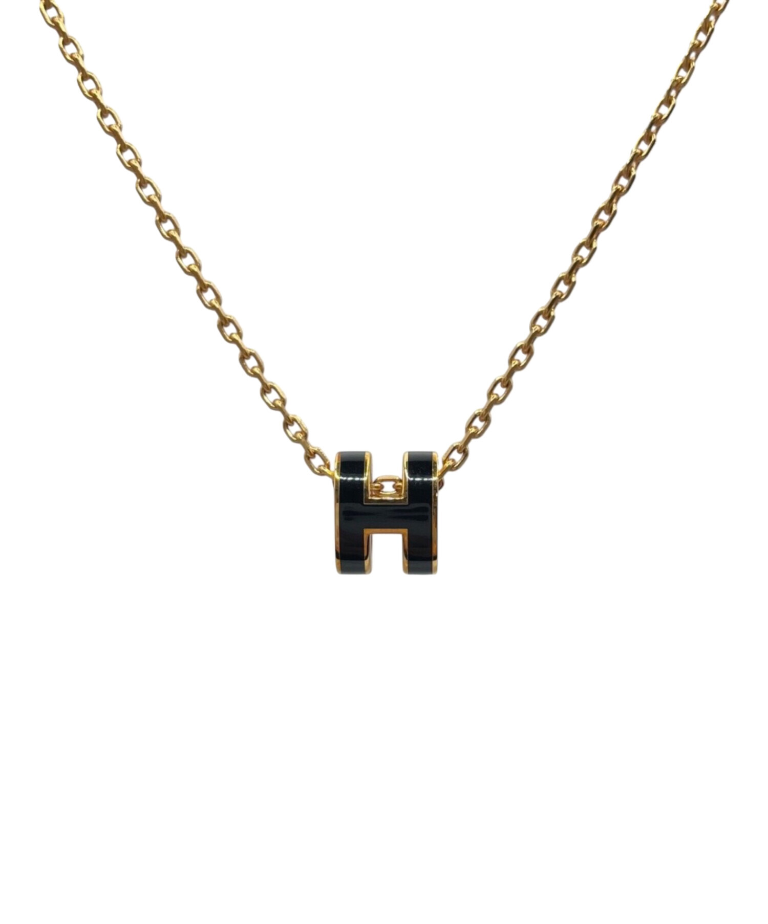中古・古着通販】HERMES (エルメス) ミニポップHネックレス ブラック 