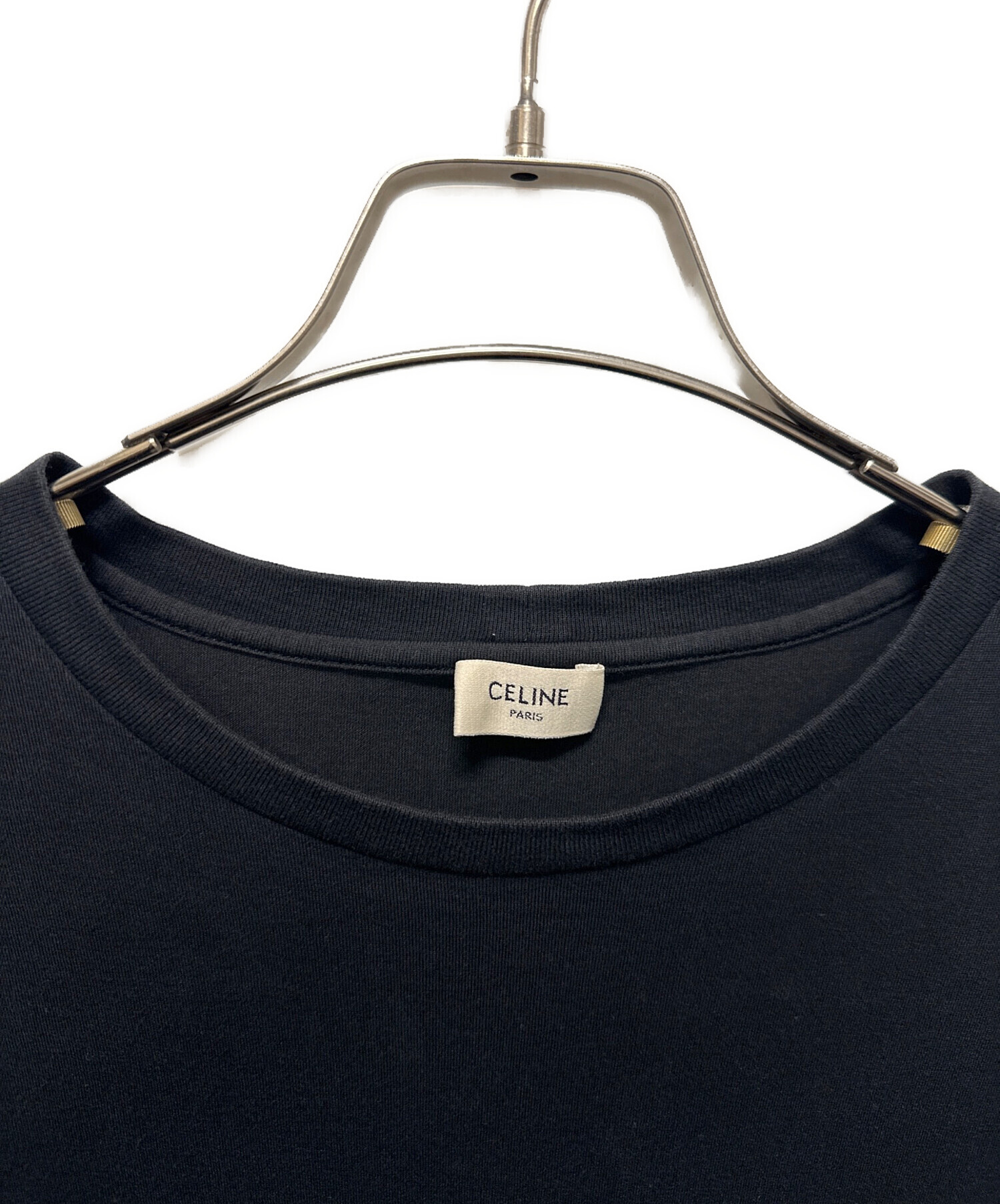 中古・古着通販】CELINE (セリーヌ) ロゴプリントTシャツ ブラック