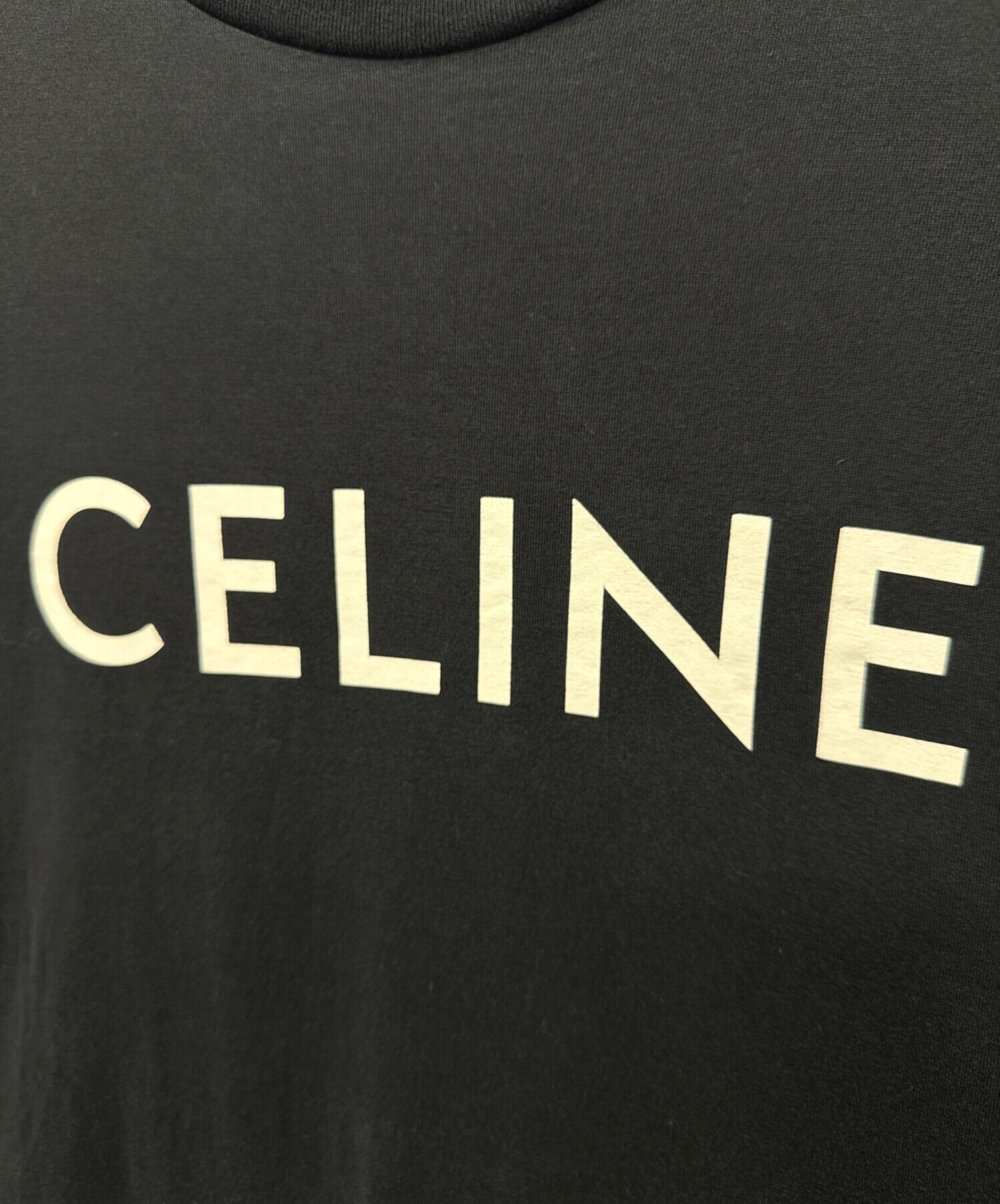 中古・古着通販】CELINE (セリーヌ) ロゴプリントTシャツ ブラック