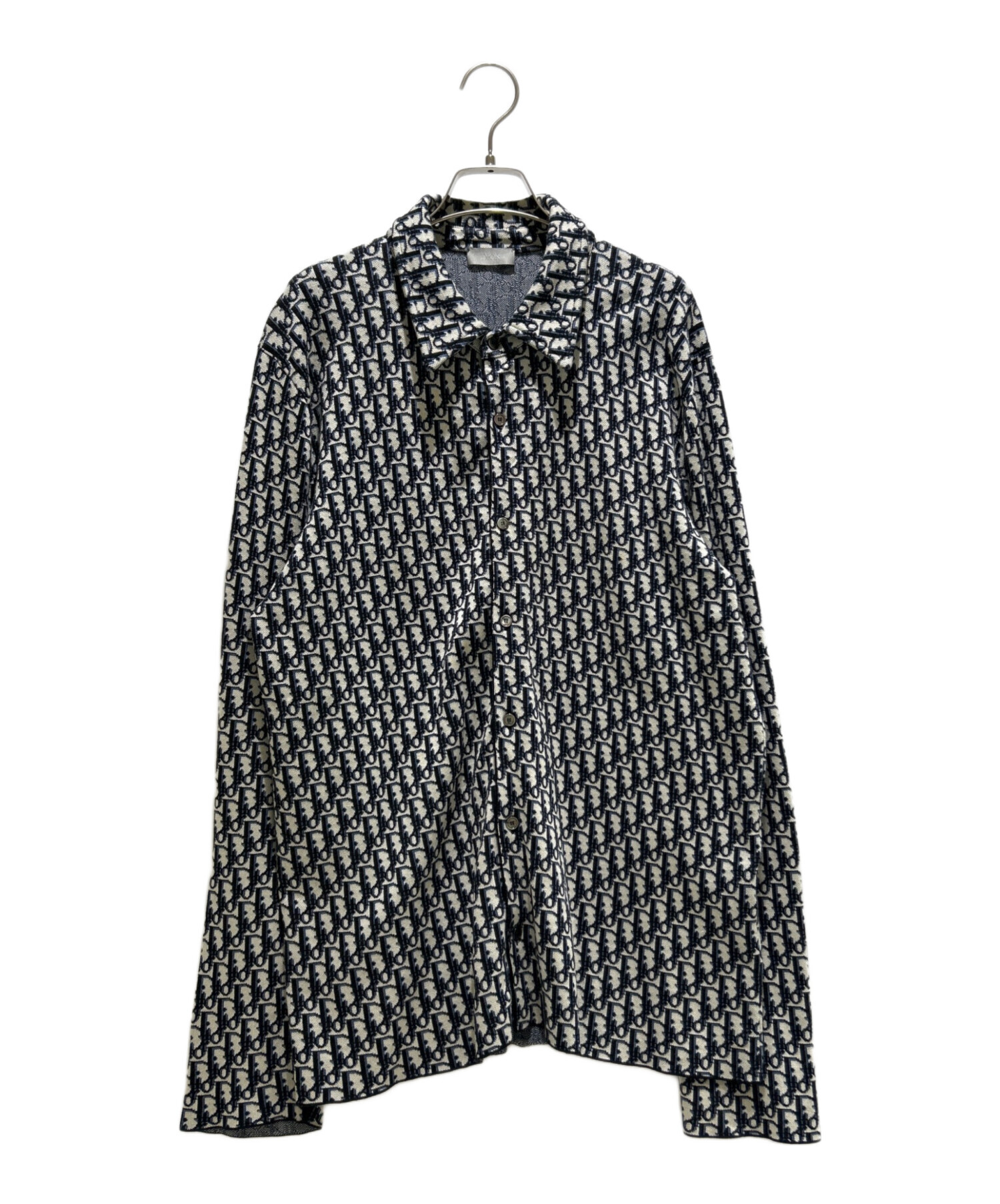 Dior*ディオール　ヴィンテージカットソー　襟　2way　白黒　ブラウス 中古・古着通販】Dior (ディオール) 20SS/オブリークオーバーシャツ