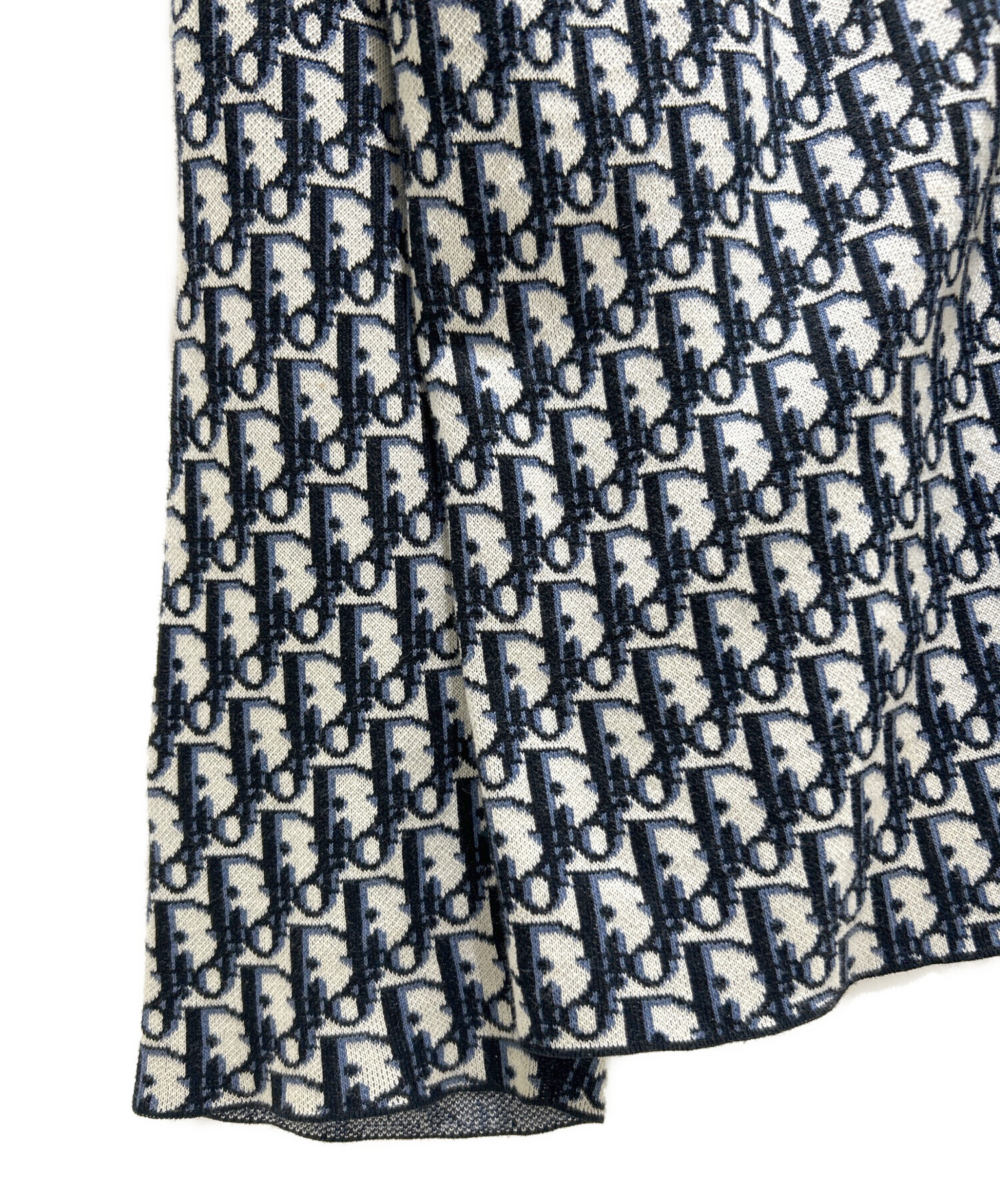 DIOR ディオール 20SS OBLIQUE JACQUARD NKIT SHIRT オブリークジャカードニットシャツ オブリーク総柄長袖コットンニットシャツ ネイビー 023M550AT099 中古・古着通販】Dior (ディオール) 20SS/オブリークオーバーシャツ